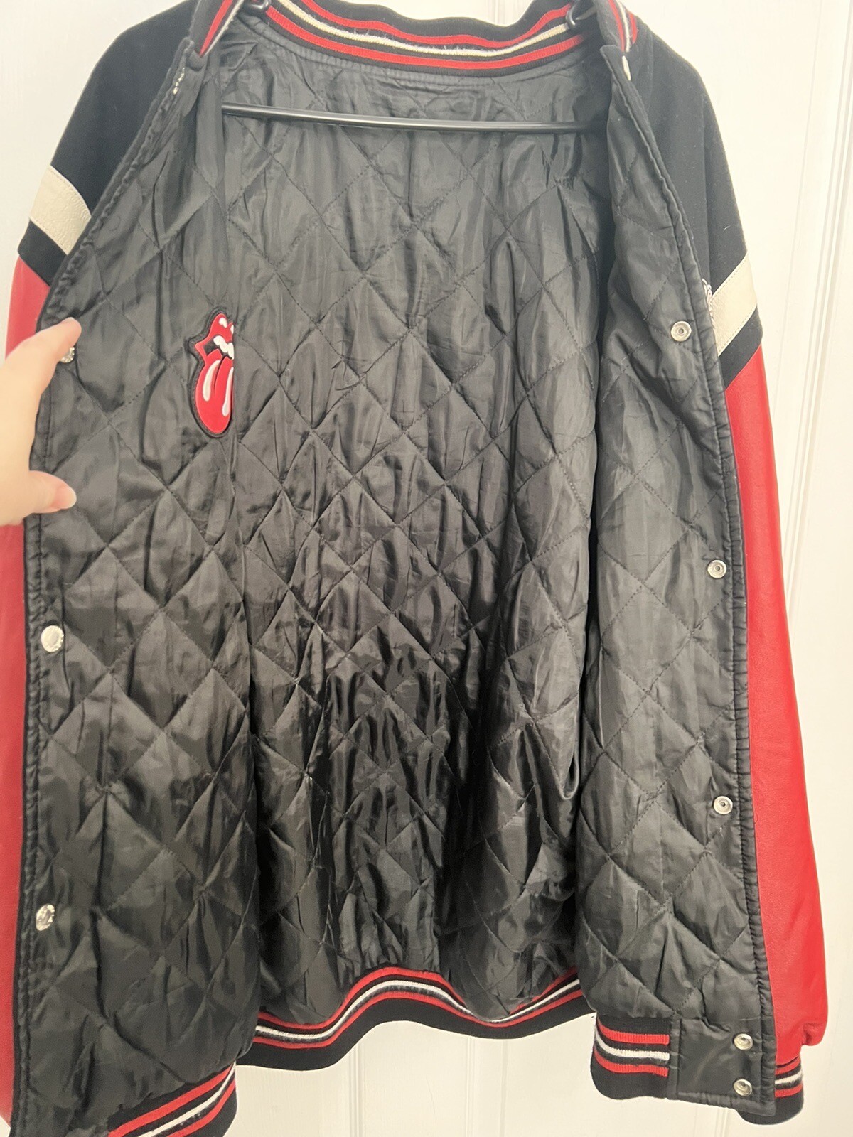 Vintage 2005 Rolling Stones Varsity Jacket Men’s XXL Leather Wool Reversible