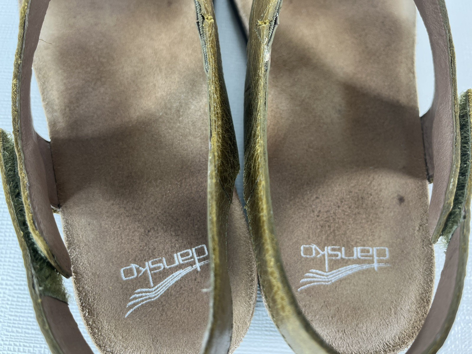 Dansko Reece Burnished Brown Leather Toe Loop Sandals Womens Size 41 US 10.5-11