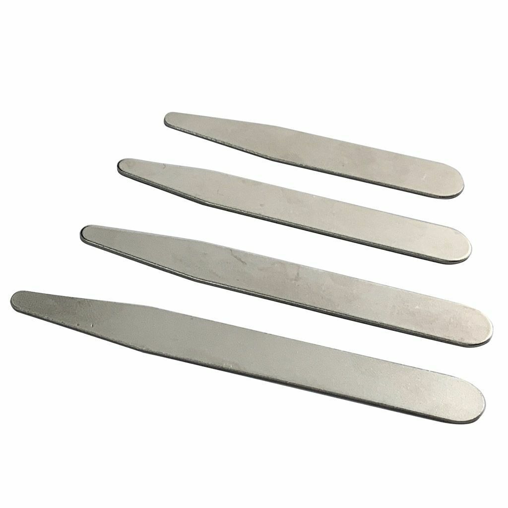 10 20 Metal Collar Stays Stiffeners & 10 Magnets for Men Shirts 4 Sizes with Box