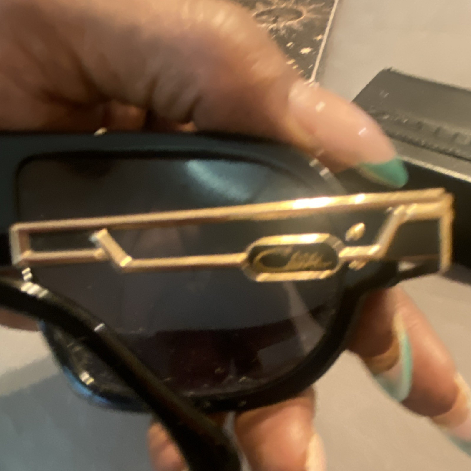 Cazal Pilot Sunglasses Black Plastic Frame Gray Lens Vintage Style
