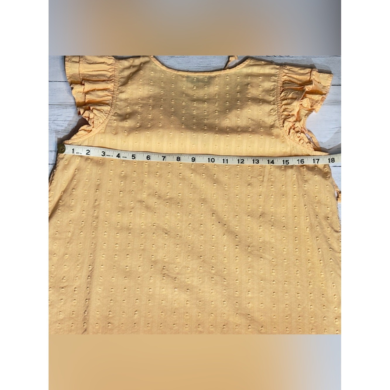 Universal Thread Mustard Yellow Flutter Sleeve Top Small Boho Summer Cottagecore