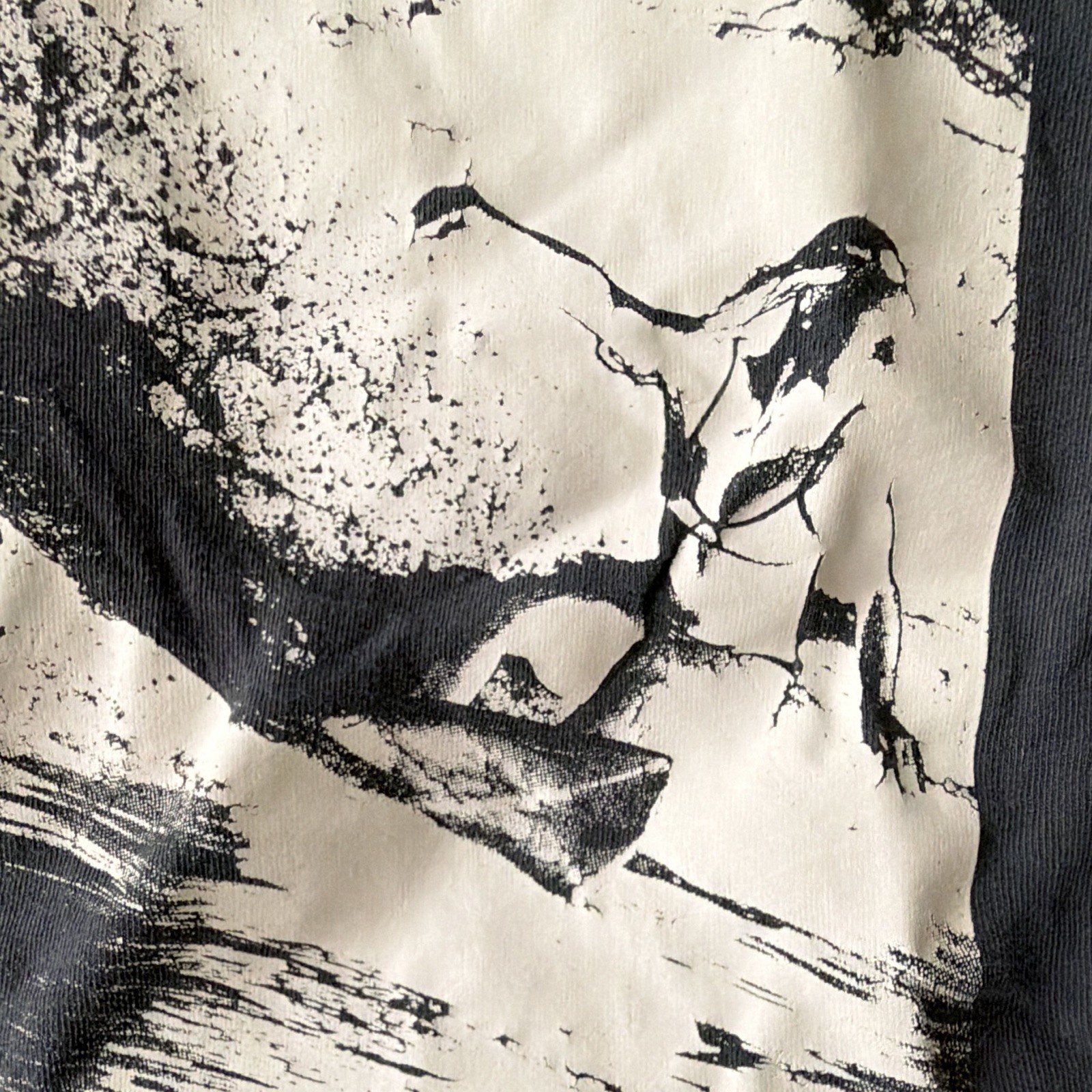 H&M Women’s S Gray Cropped Crew Neck Short Sleeve Surfers Paradise Graphic Tee