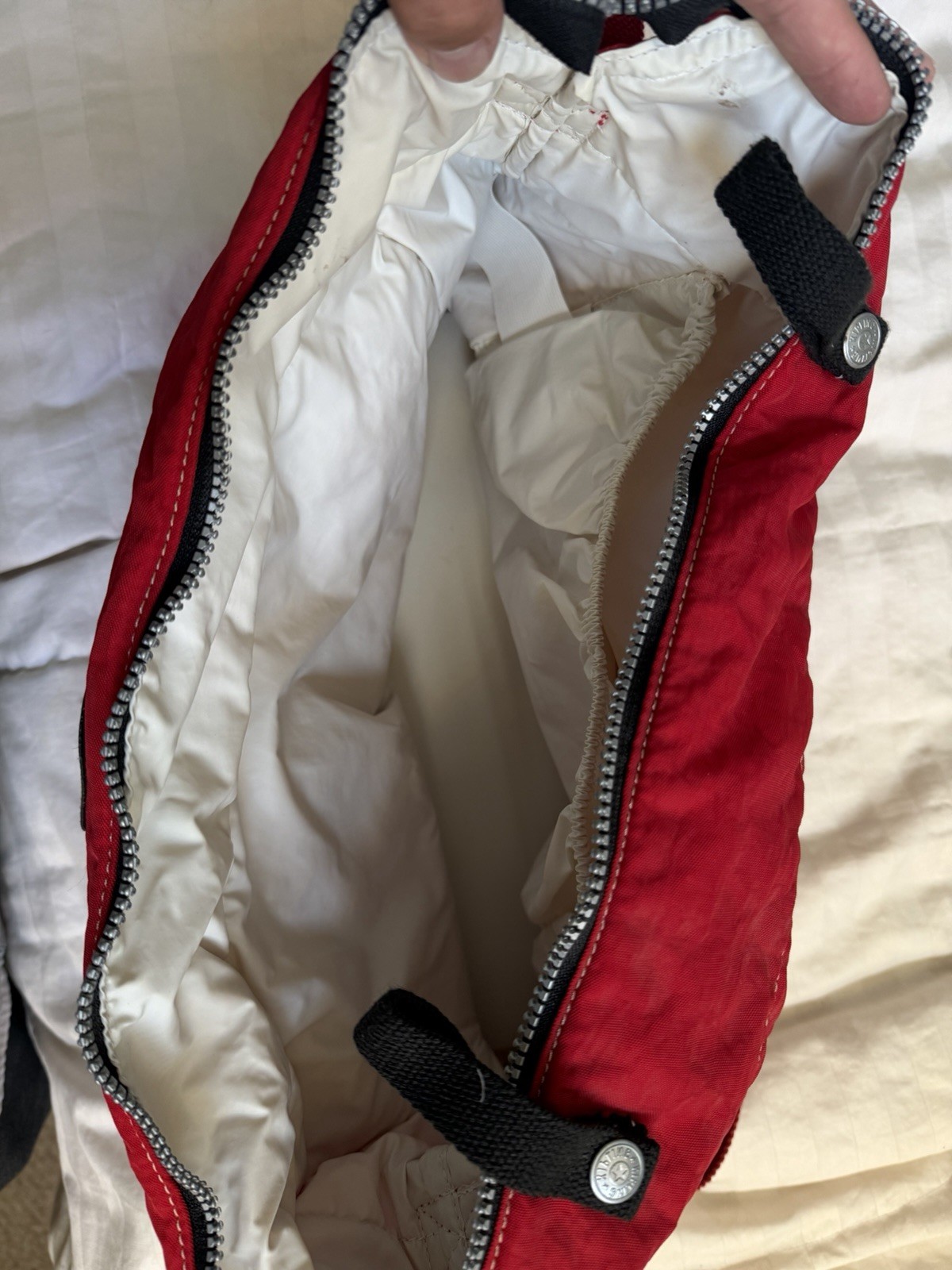 Vintage Red Kipling Shoulder Bag