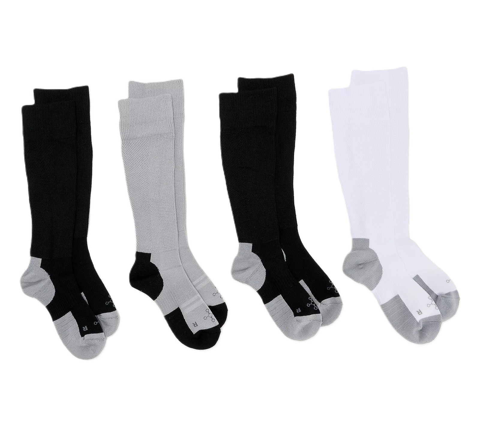Tommie Copper 4 Pack ErgoFit Compression OTC socks Basic – Large
