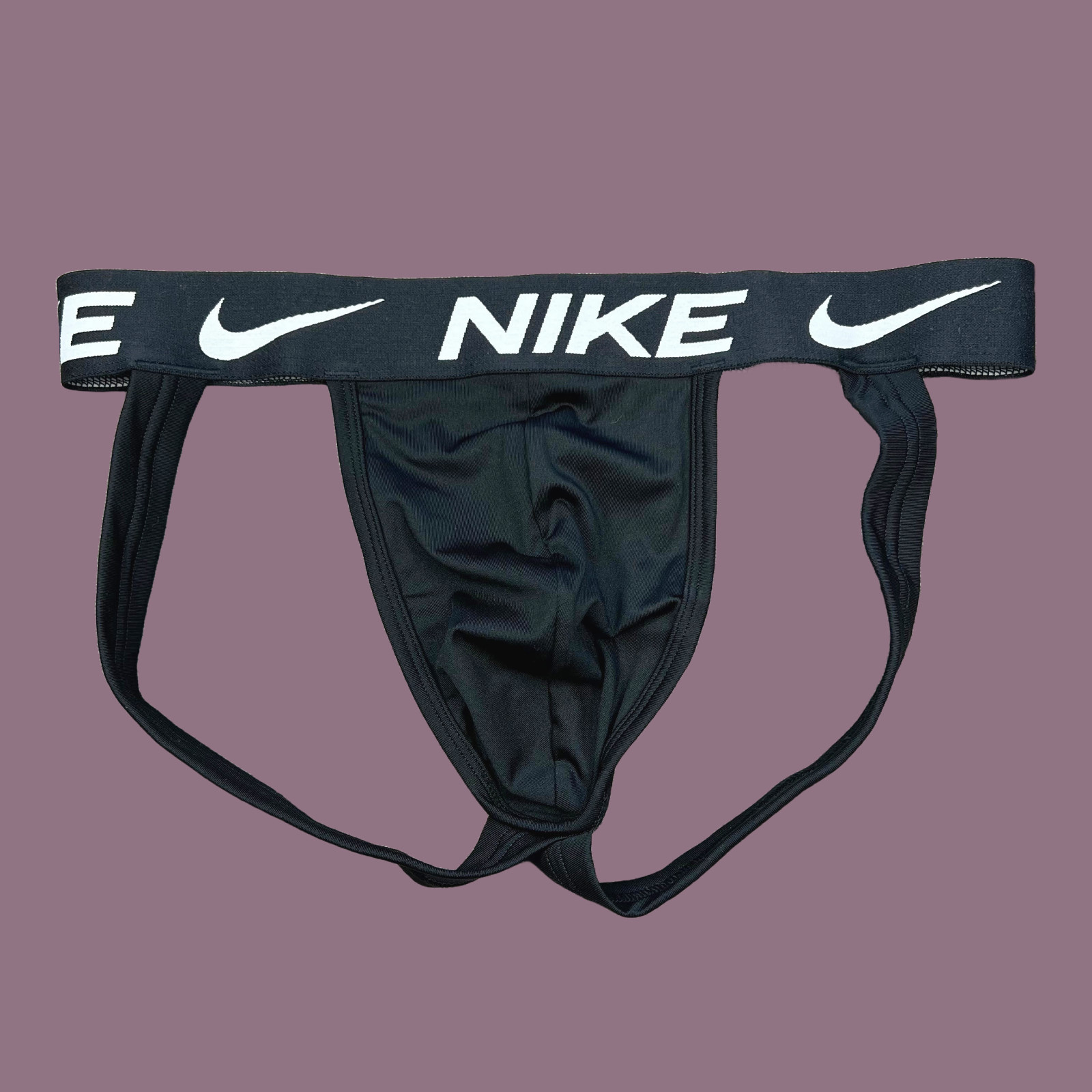 Nike mens black microfiber jock strap jockstraps underwear size S M L XL