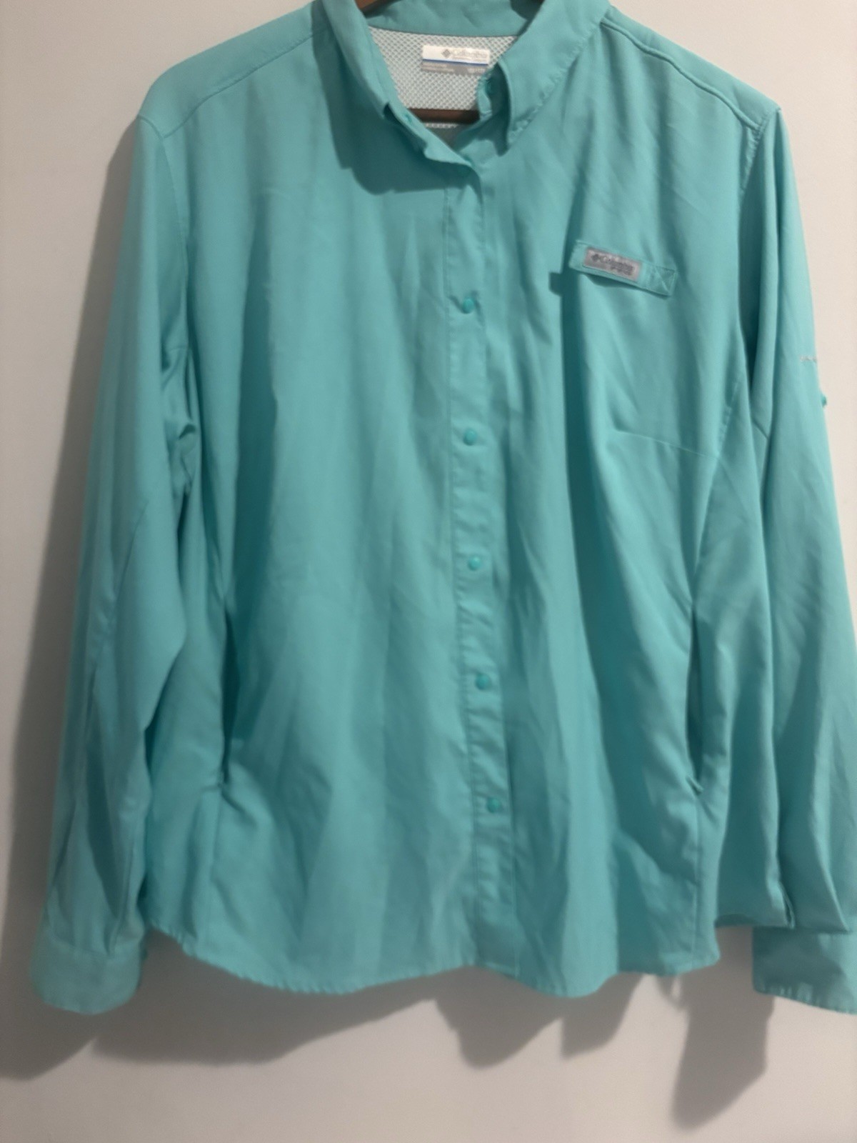 Columbia PFG Men’s Long Sleeve Button Up Vented Fishing Omni Shade Blue XLarge