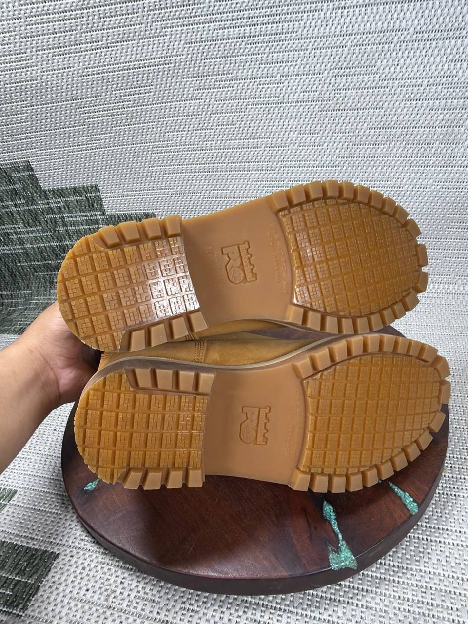 Timberland Pro Boot Men Size 10 Wide Direct Attach Steel Toe Work Wheat Nubuck