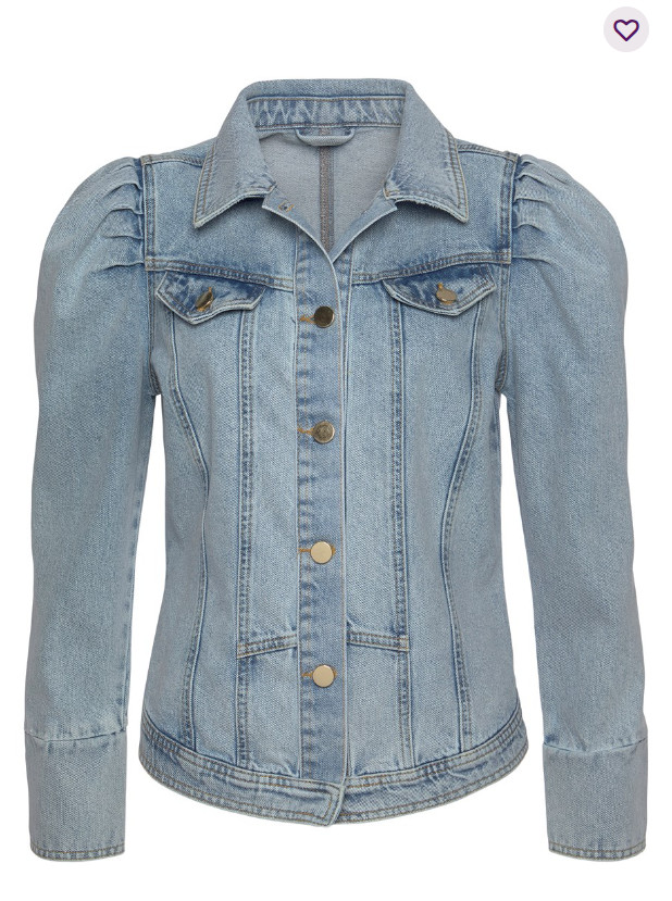 Puff Sleeve Denim Jacket
