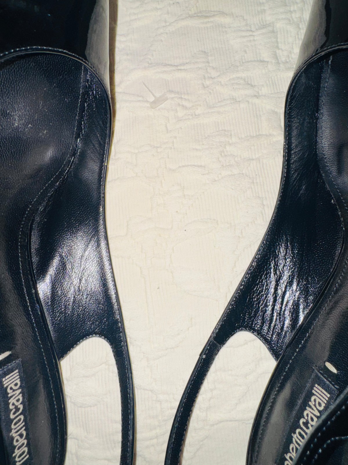 Roberto Cavalli leather heels US8 EU39 made in Italy