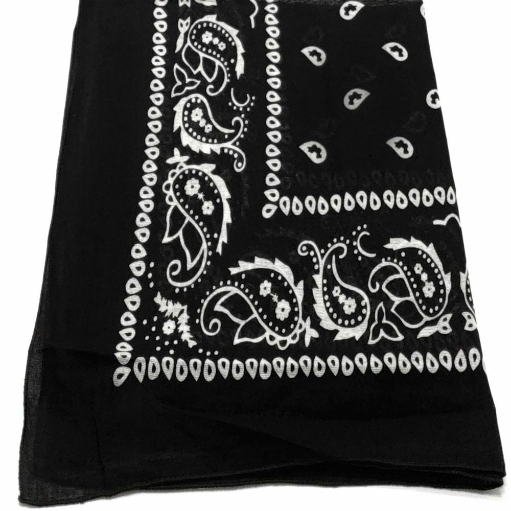 Pack of 2 X-Large Polyester Non Fading PAISLEY Bandanas 27 x 27 Inch – Party and