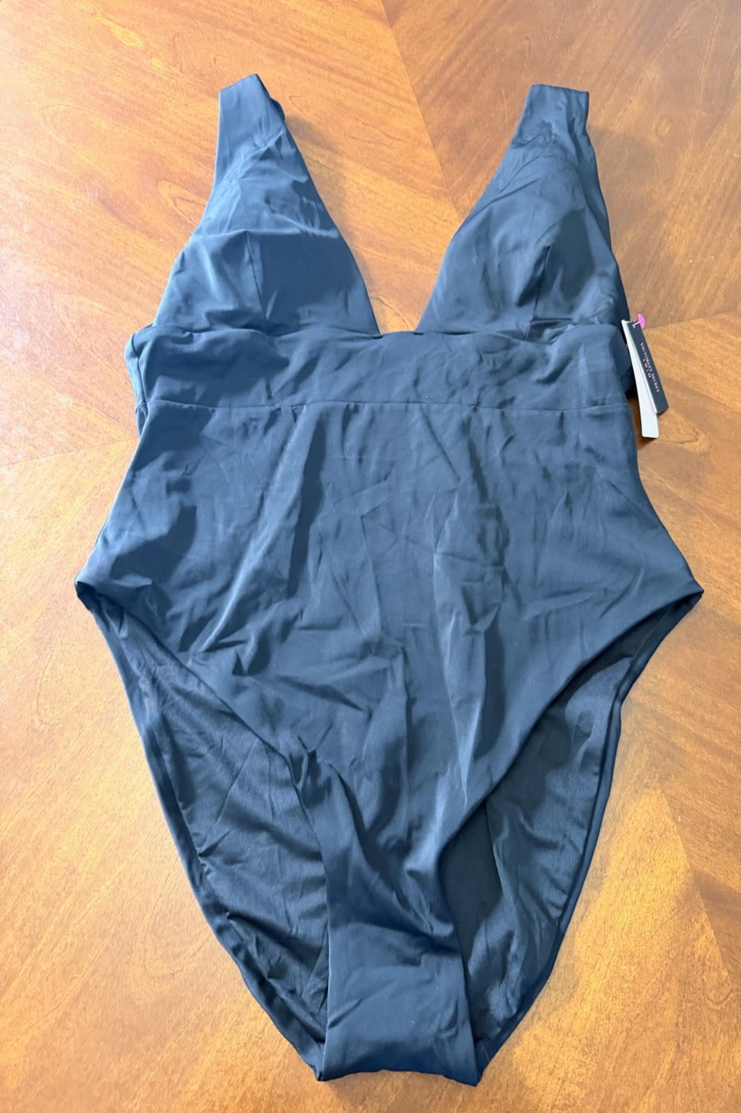 Victoria’s Secret Black One Piece Swimsuit XL Plunge V-Neck Removable Pads NWT