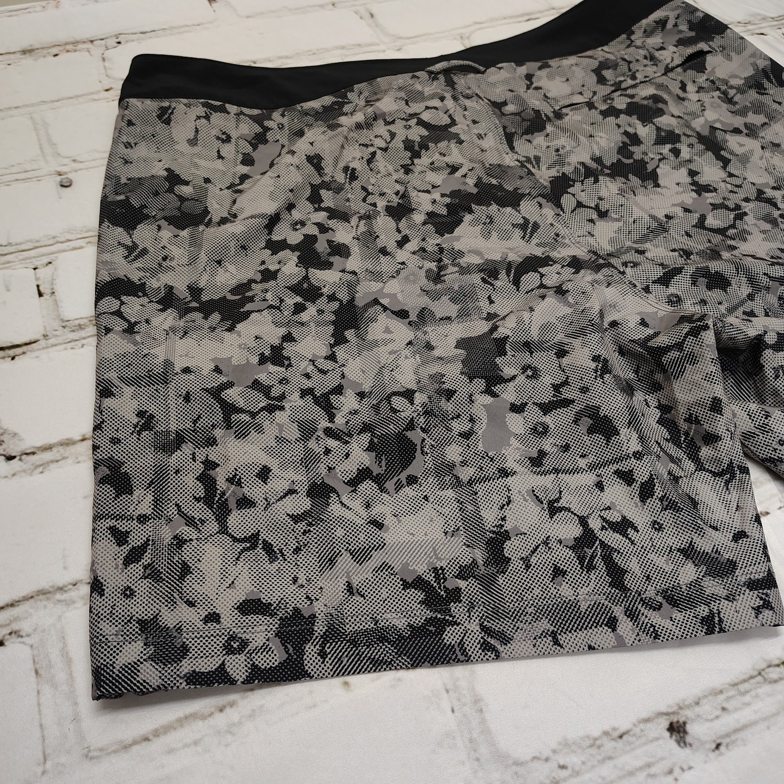 Rhone Point Break Lined Board Shorts Mens 36 Gray Digi Camo Leaf AOP Swim Trunks