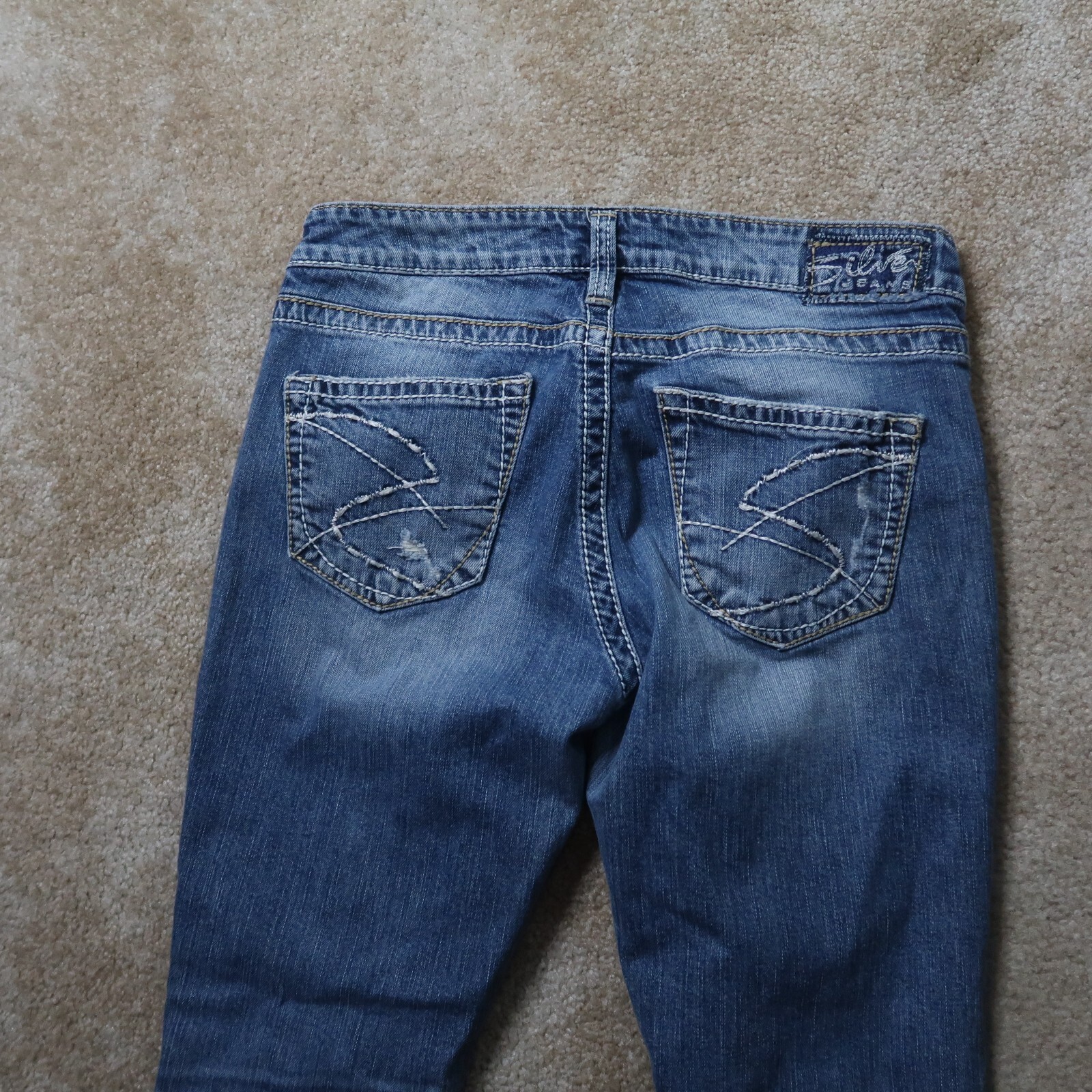 Silver Kelli Relaxed Skinny Jeans Women’s 29×31 Blue Stretch Denim