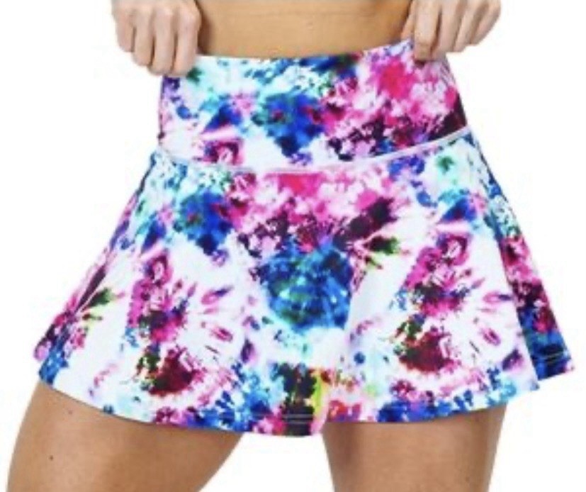 CONSTANTLY VARIED GEAR CVG PLUS Women’s Pink/BlueTie Dye Skort Size XXL