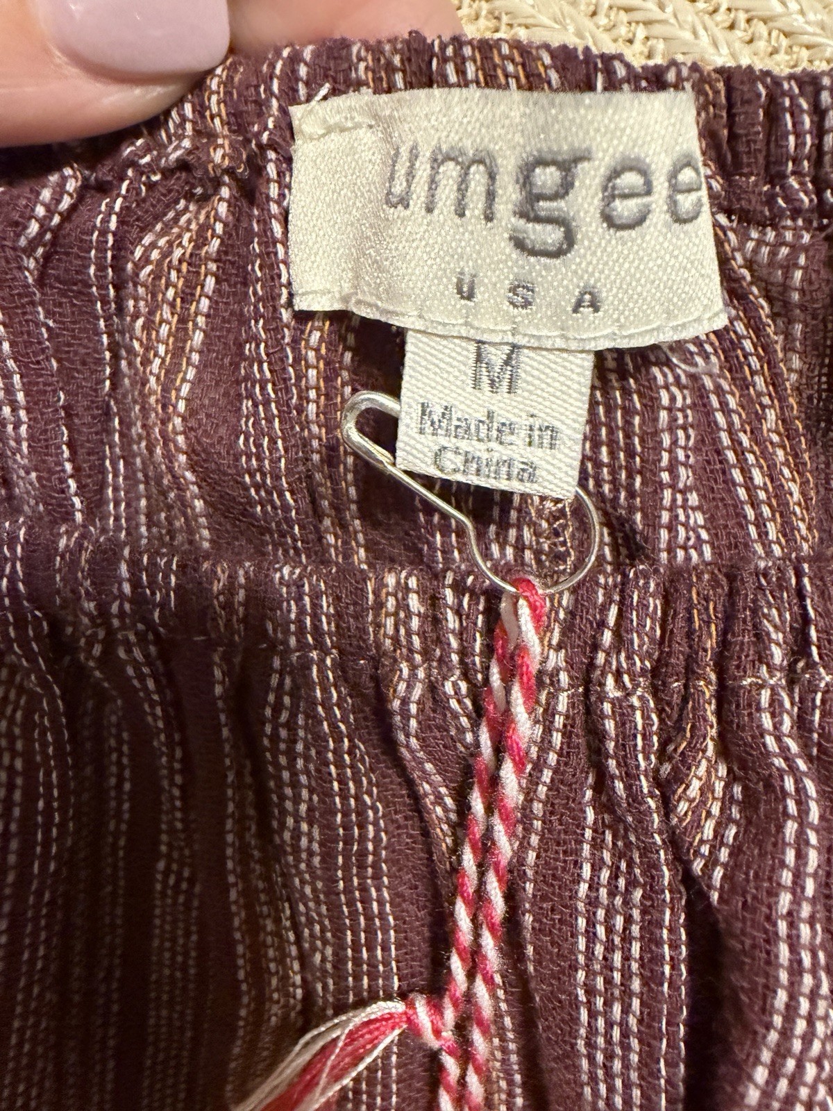 NWT Umgee Floral Patchwork Blouse with Balloon Sleeves & A Front Tie Detail. M