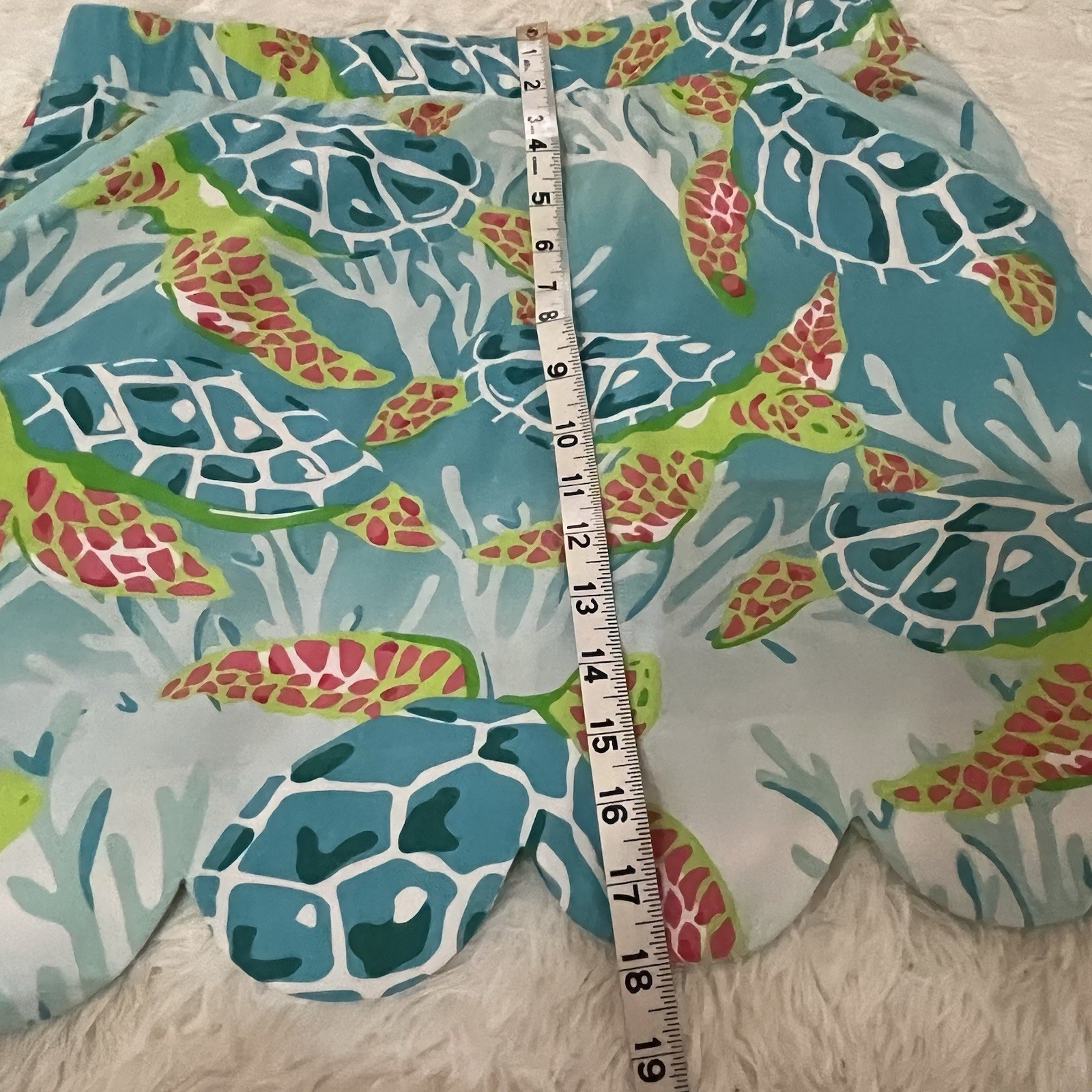 ANA CLARE Womens Tropical L Skort Golf Tennis Activewear Blue Pink Green Turtles