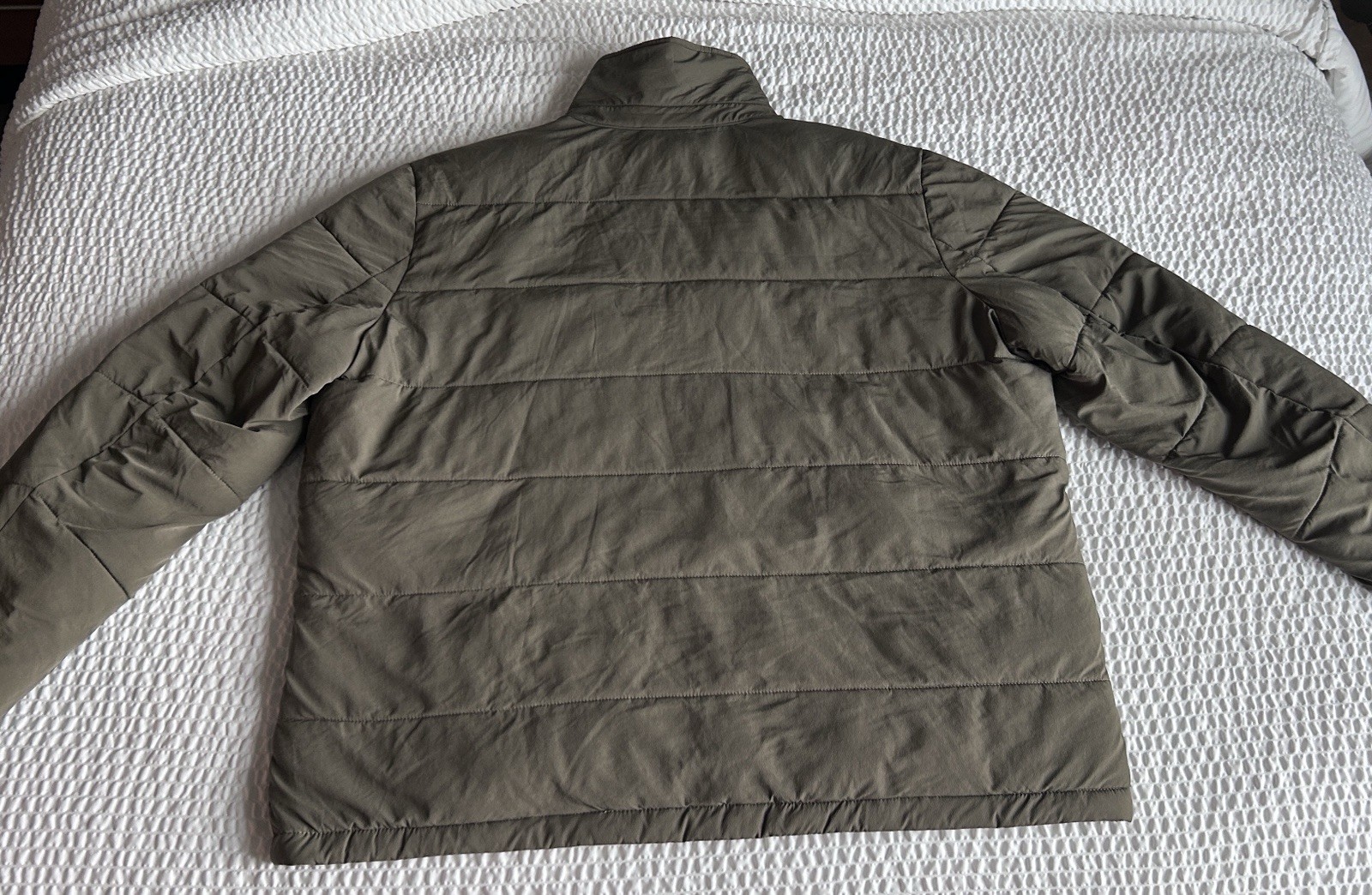 Michael Kors Men’s Quilted Puffer Jacket Olive Green Snap Button Size XL
