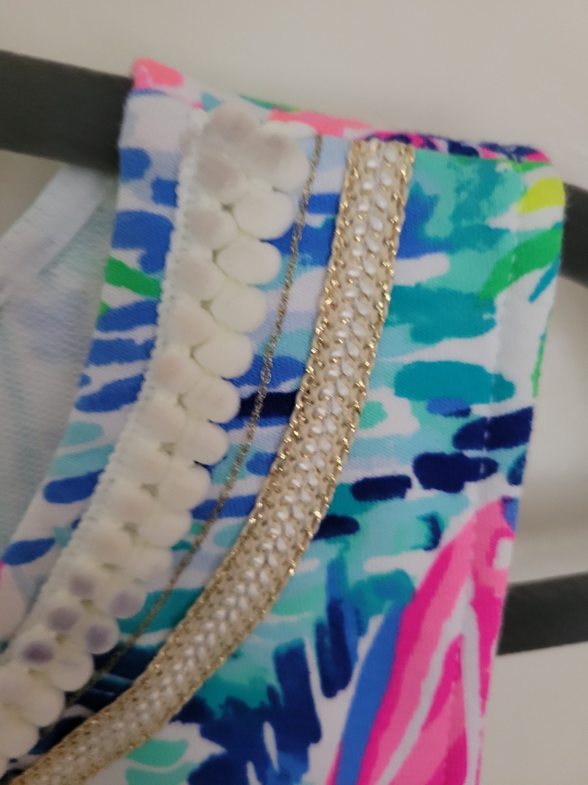 Lilly Pulitzer Small Sundress Sleeveless Beach Green/Pink/Blue/White Embellished