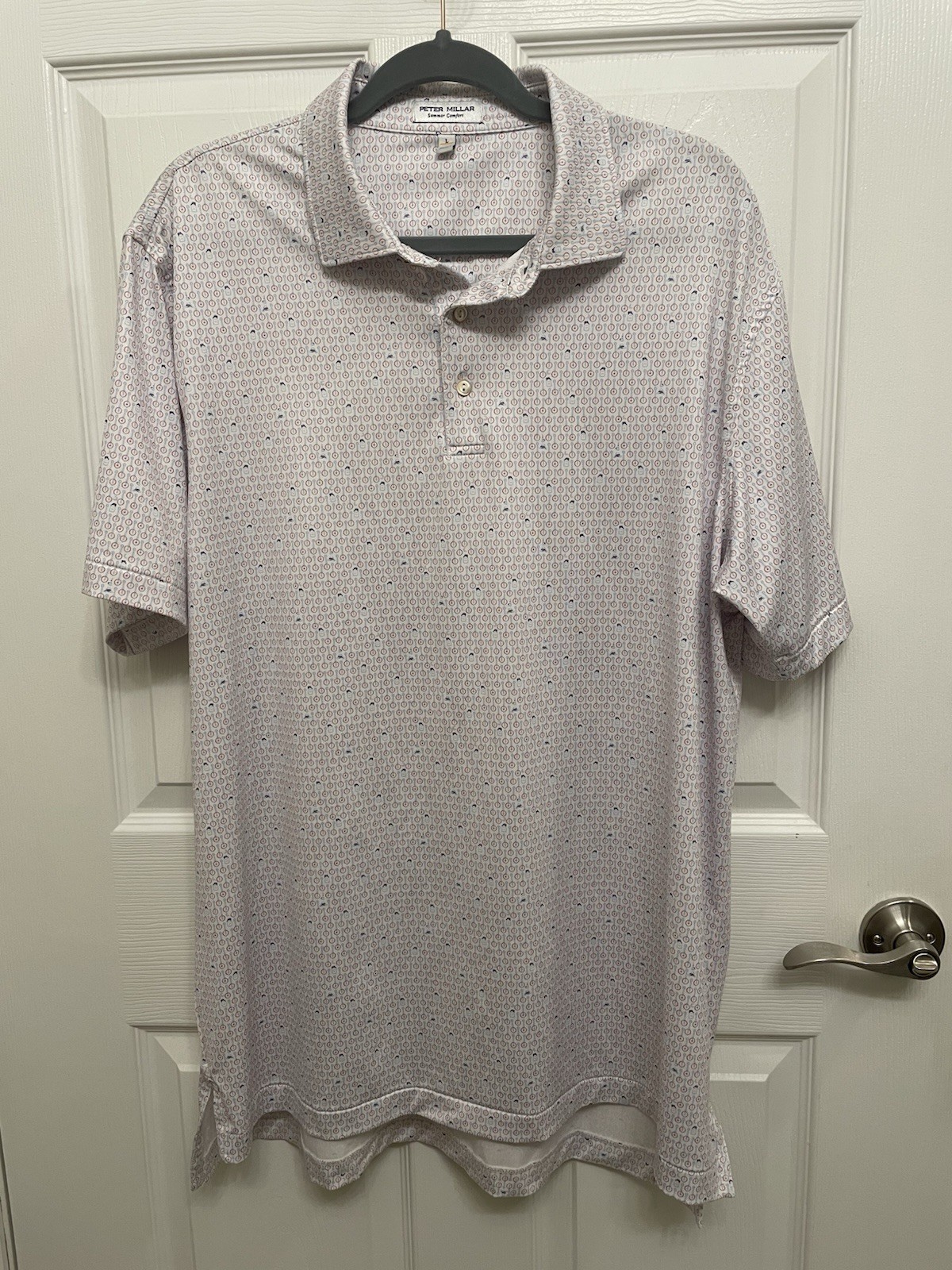 Peter Millar Men’s Large Summer Comfort Still Song Performance Jersey Polo