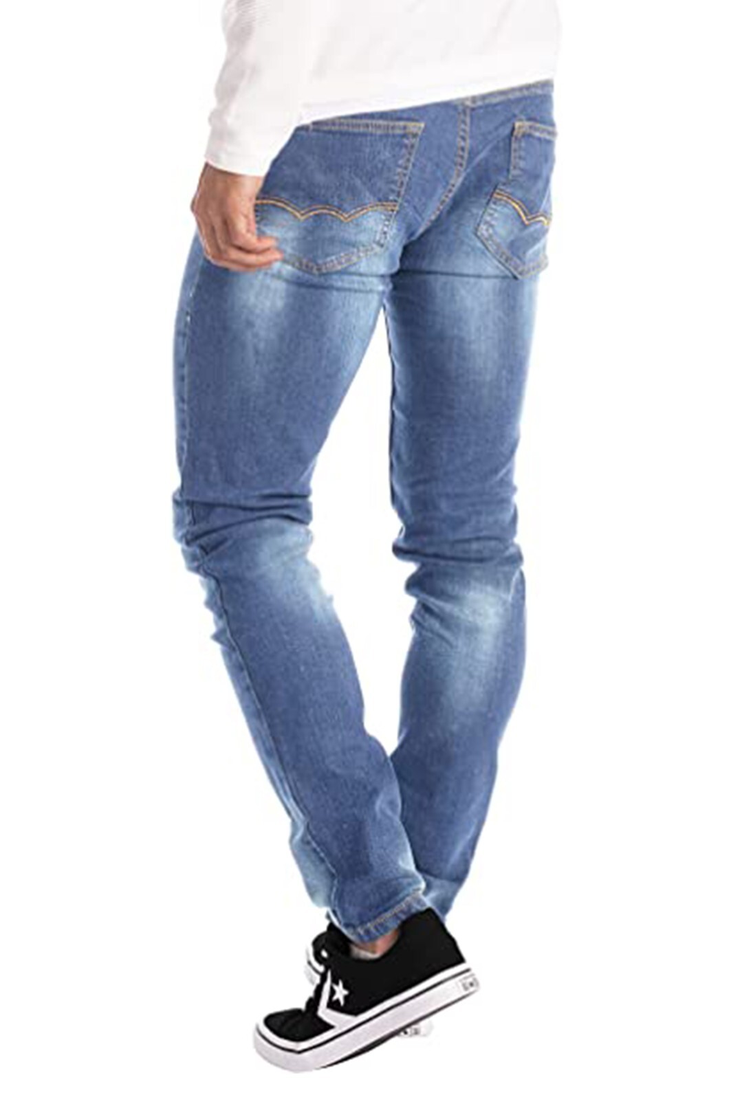 NEW MENS FLEX SKINNY JEANS STRETCH SLIM FIT DENIM PANTS ALL WAIST & LENGTH
