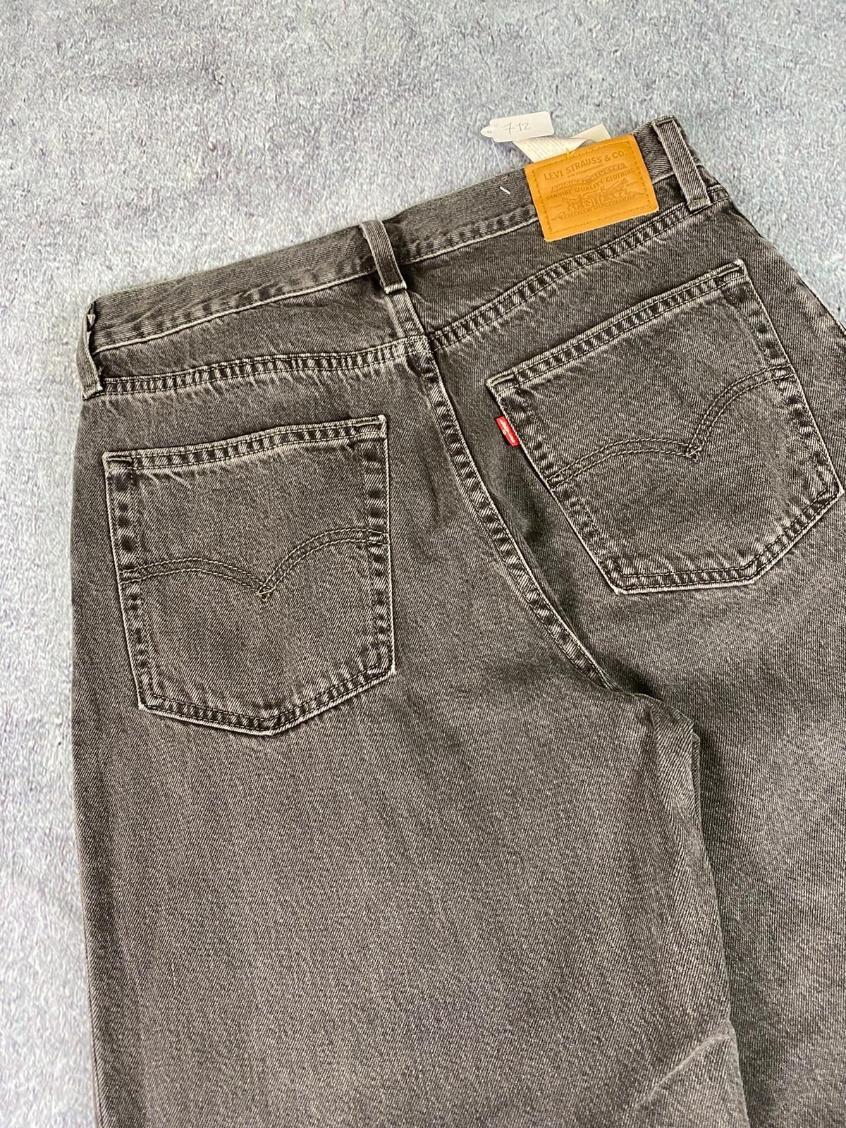 Levi’s Folded Pleated Baggy Dad Jeans Women’s W28 L32 Black Denim Pocket Zip Fly