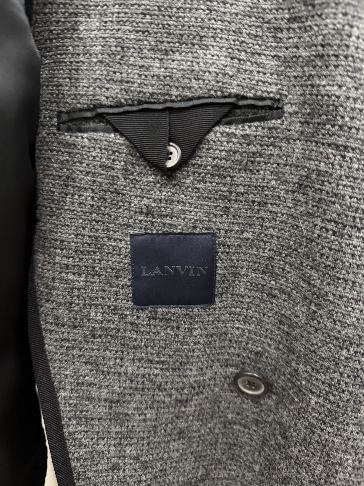 Lanvin Men’s Deconstructed Double-Breasted Blazer Jacket In Grey Size 48R $1595