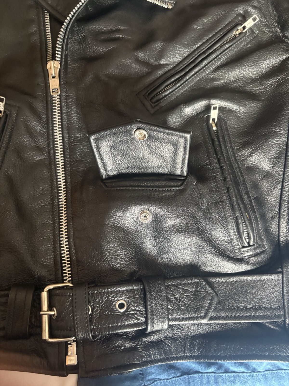 Milwaukee Leather Men’s Biker Motorcycle Jacket Black Brando Cowhide Size M