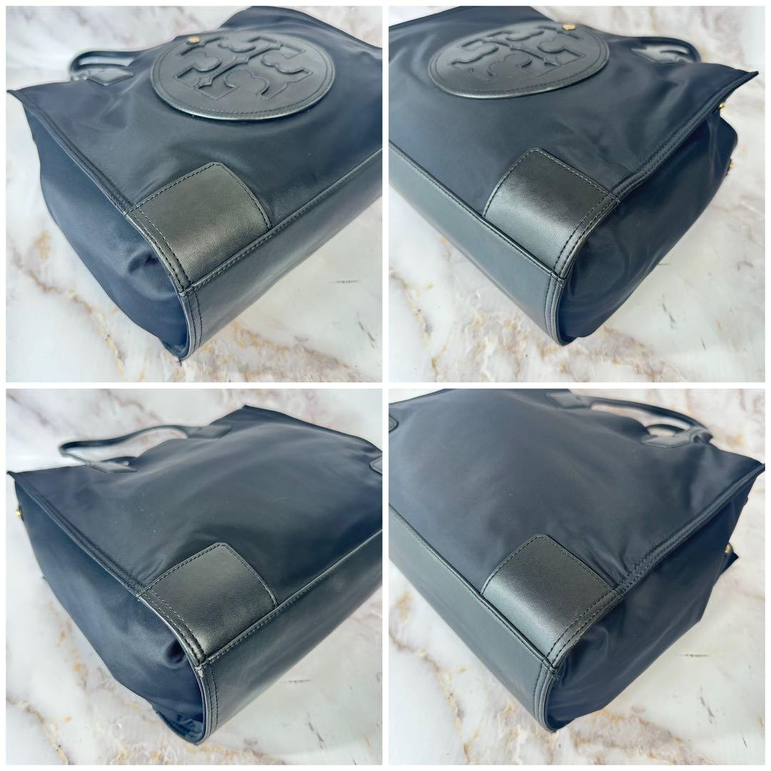 Tory Burch Tote Bag Ella Nylon Large Logo A4 Compatible