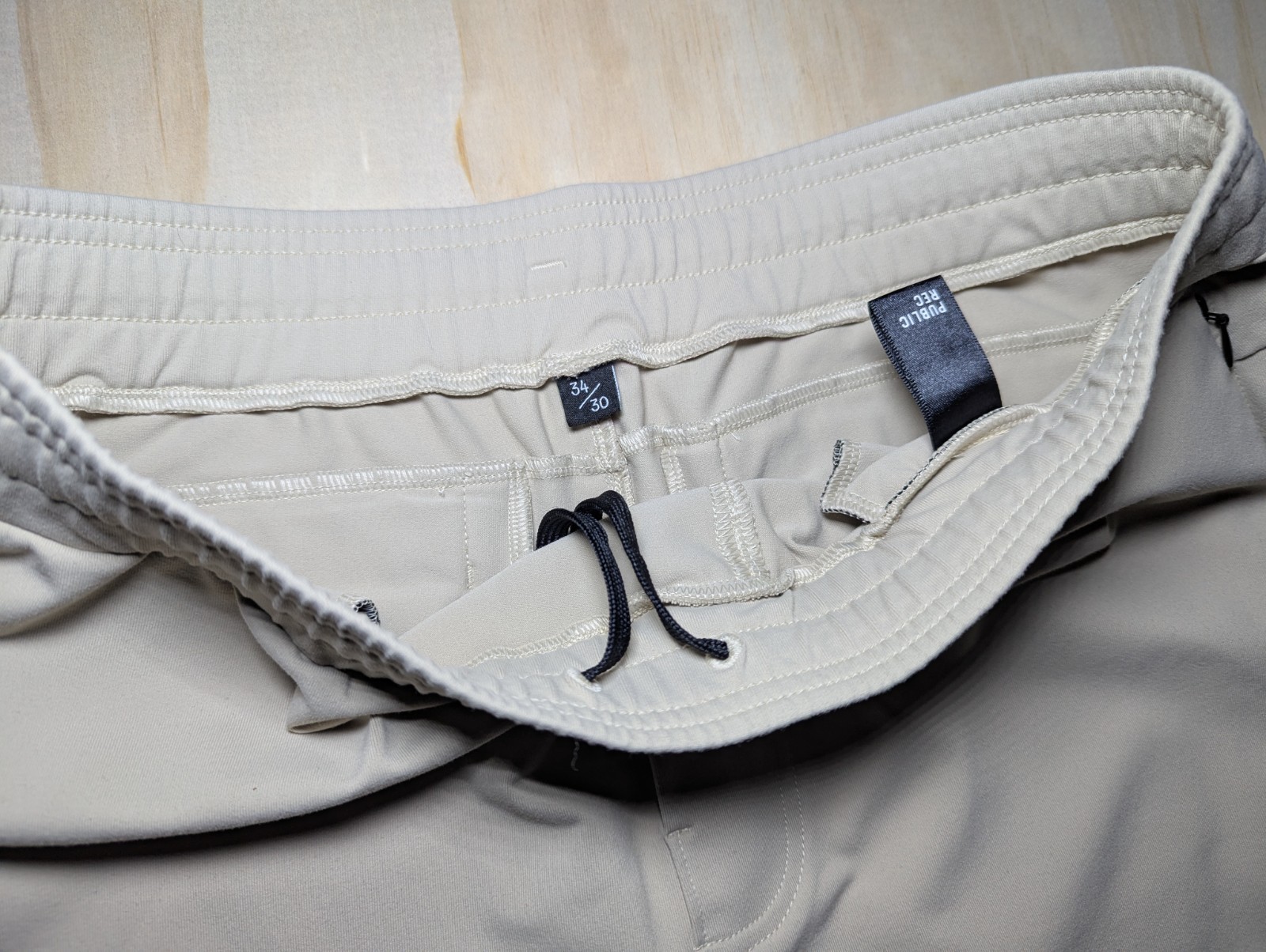 Public Rec Men’s 34×29 Sand All Day Every Day Pants Nylon Stretch Zip Pockets