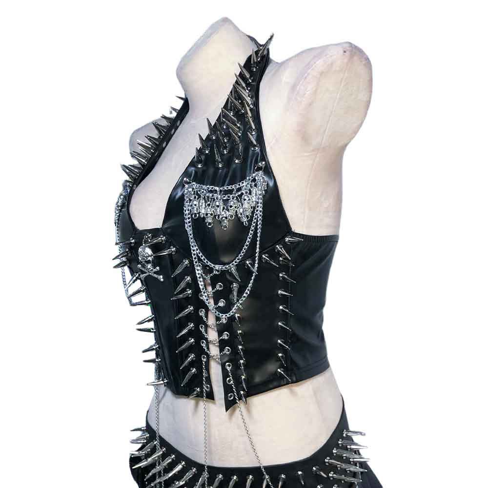 Goth Tops Emo Clothing Grunge Y2K Gothic Tank Punk Rock Clothes Spiked