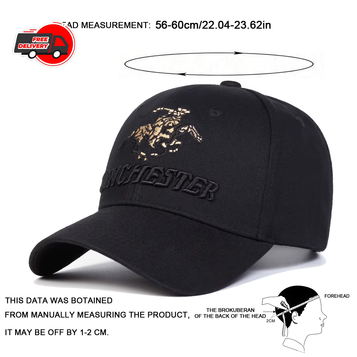 Unisex Winchester Letter Embroidery Baseball Caps Spring and Autumn Outdoor