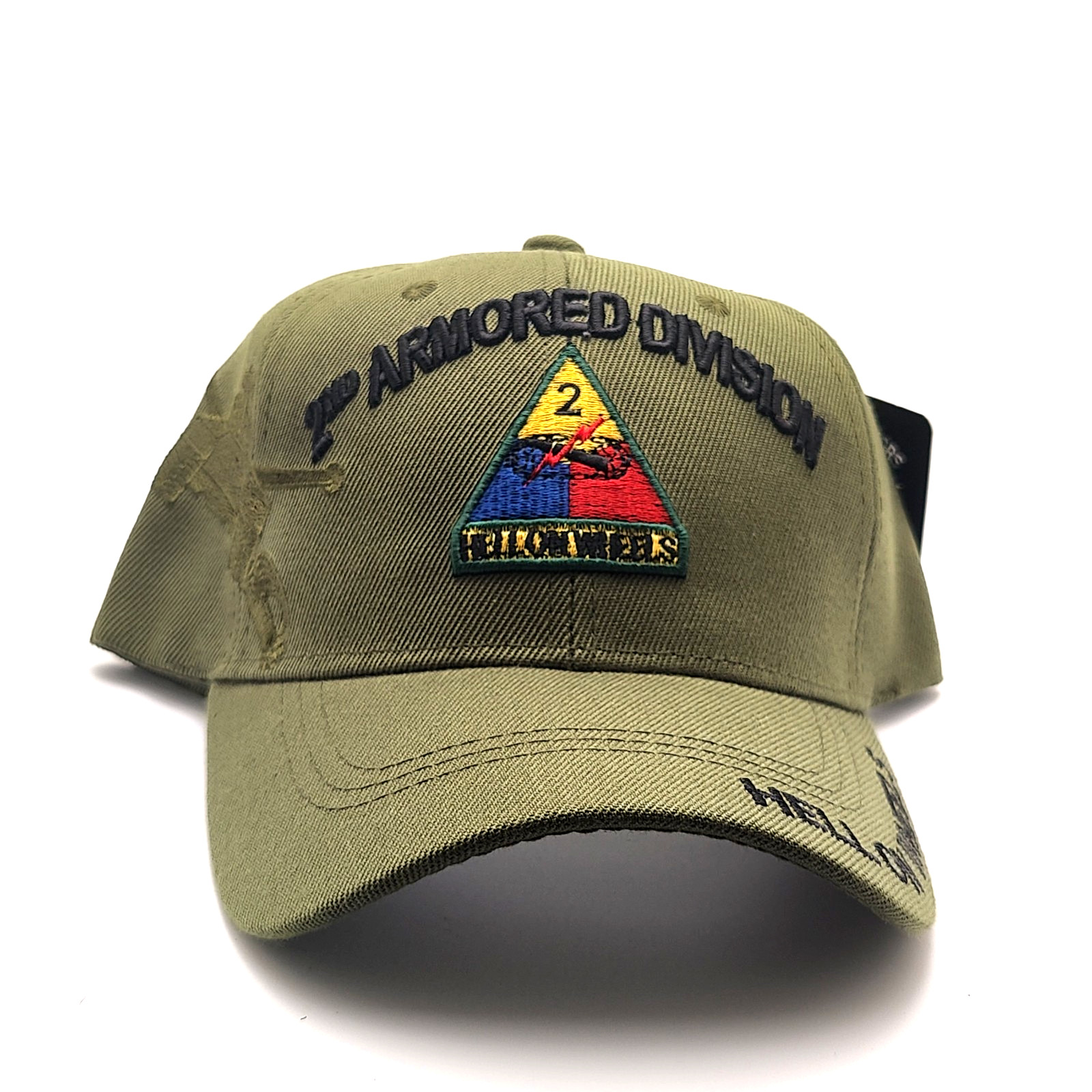 2nd Armored Division Embroidered Military Green baseball cap New with tags