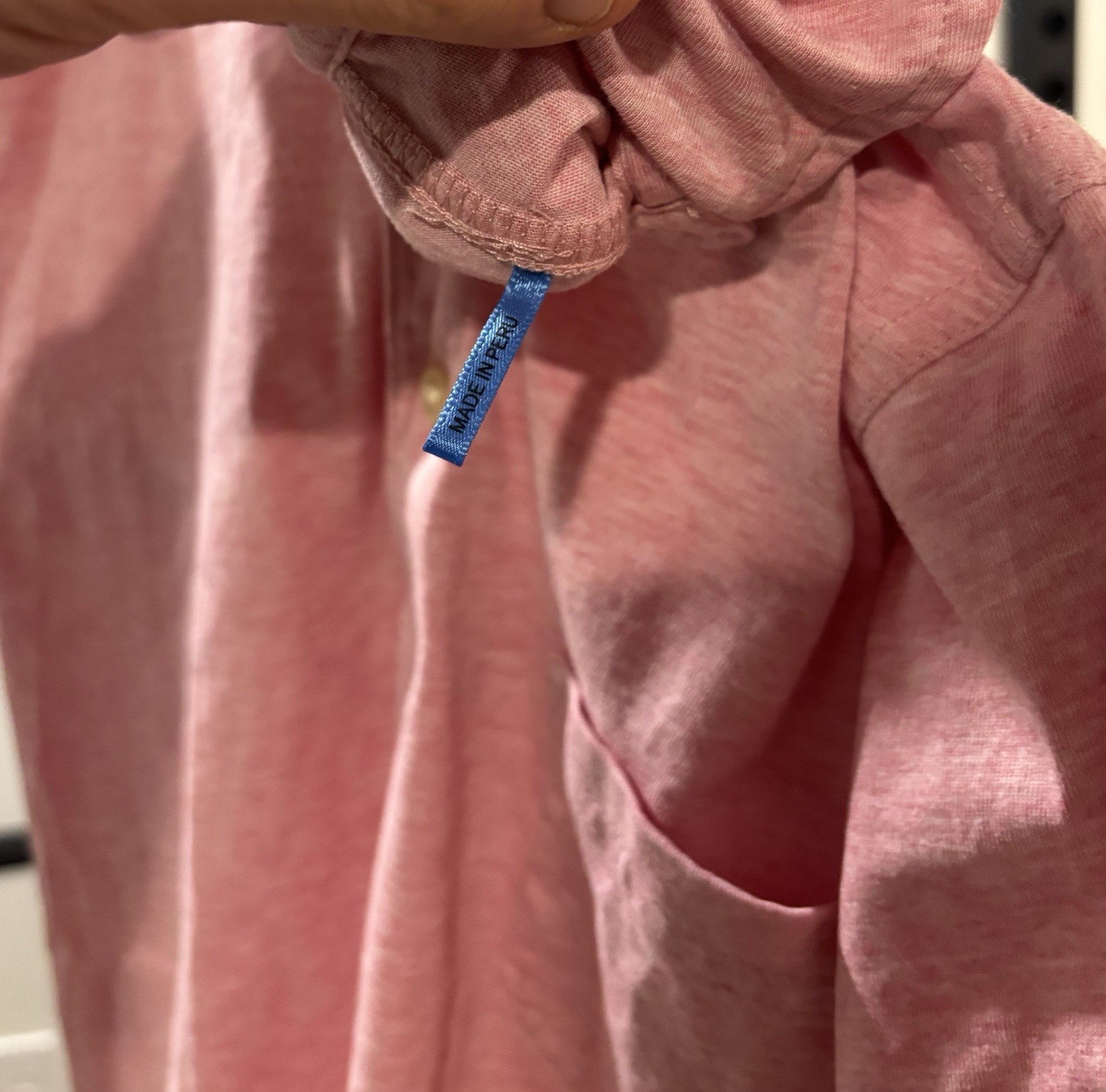 J. McLaughlin Recent & Mint Callahan Cotton Polo Large L Pink/Salmon