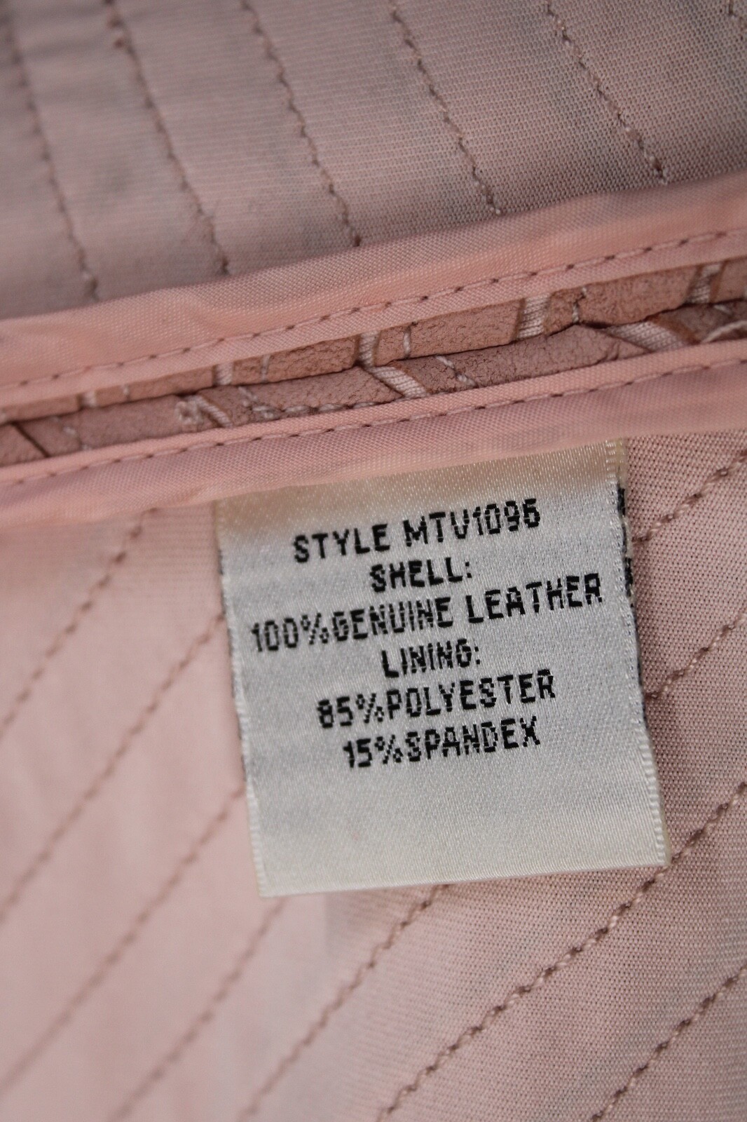 NWT My Tribe L Pink Leather Asymmetrical Zip Moto Vest