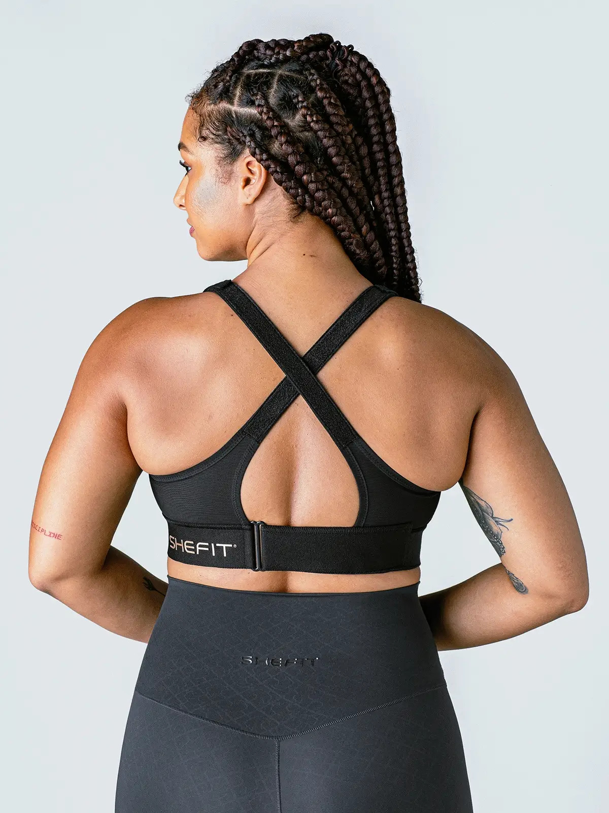 SHEFIT ULTIMATE Black Sports Bra Size 1Luxe High Support Workout Fitness