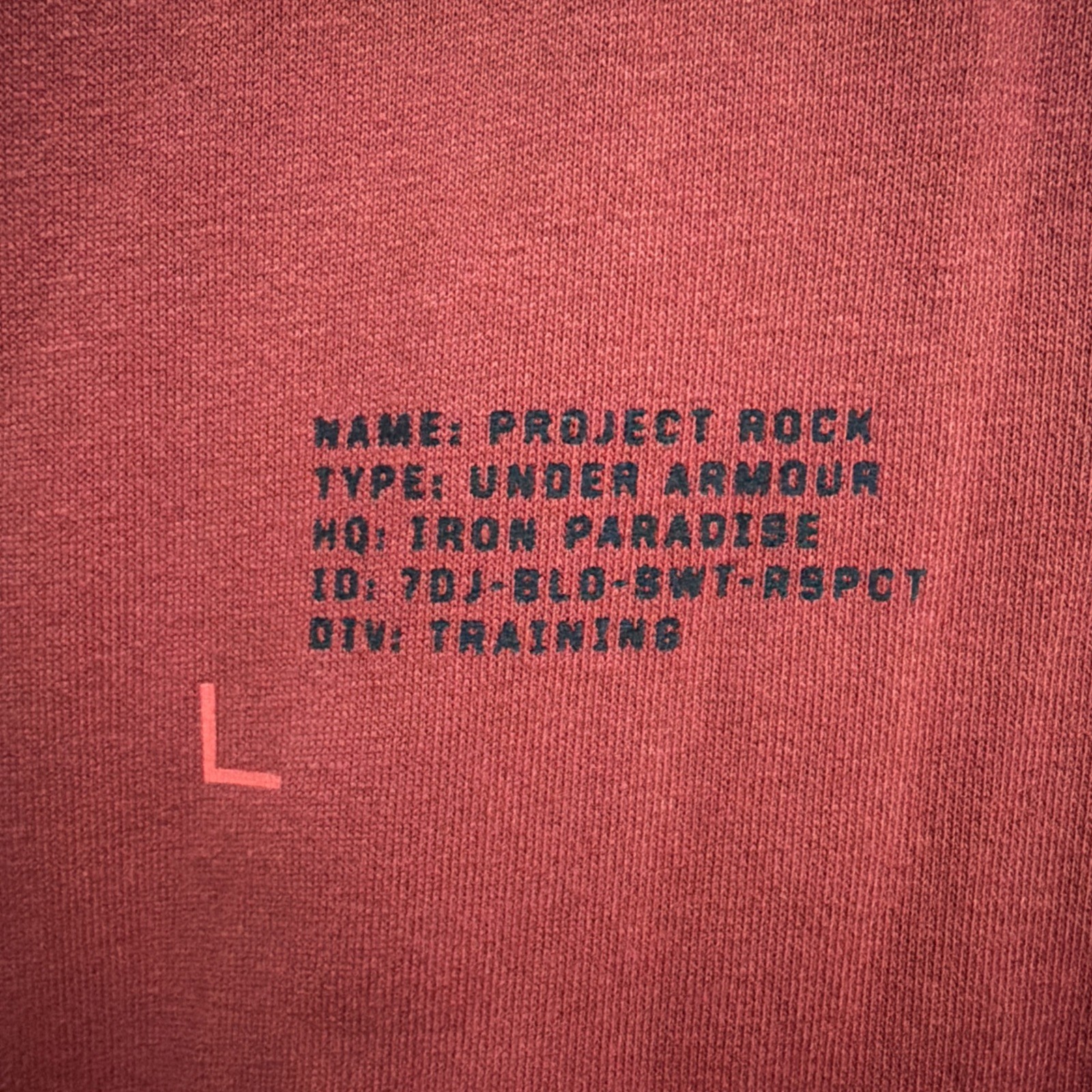 Under Armour Project Rock Training Division Iron Paradise Bull Men Red Pullover