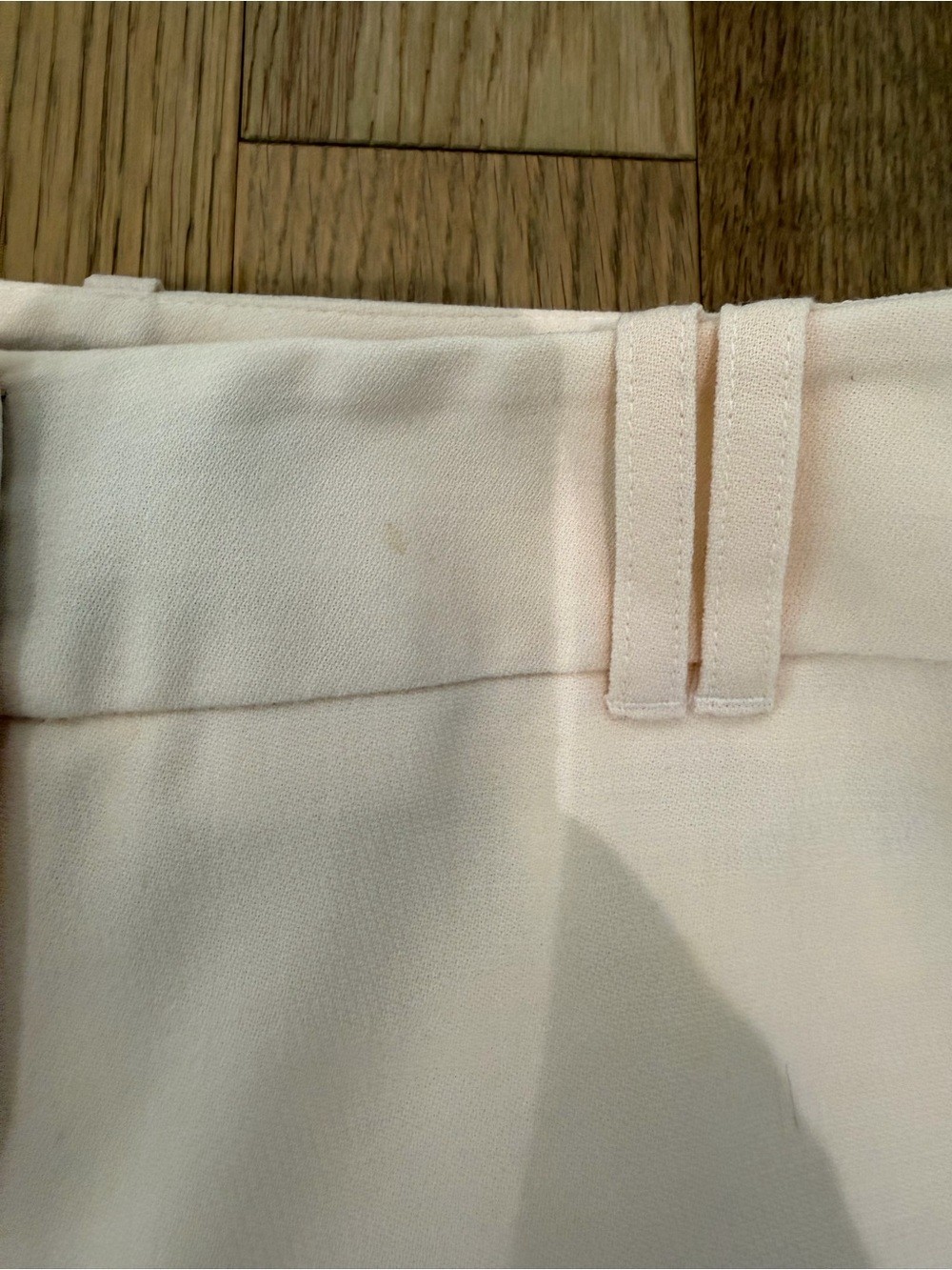 🤍 St. John Cream Wide Leg Trousers Size 4 🤍