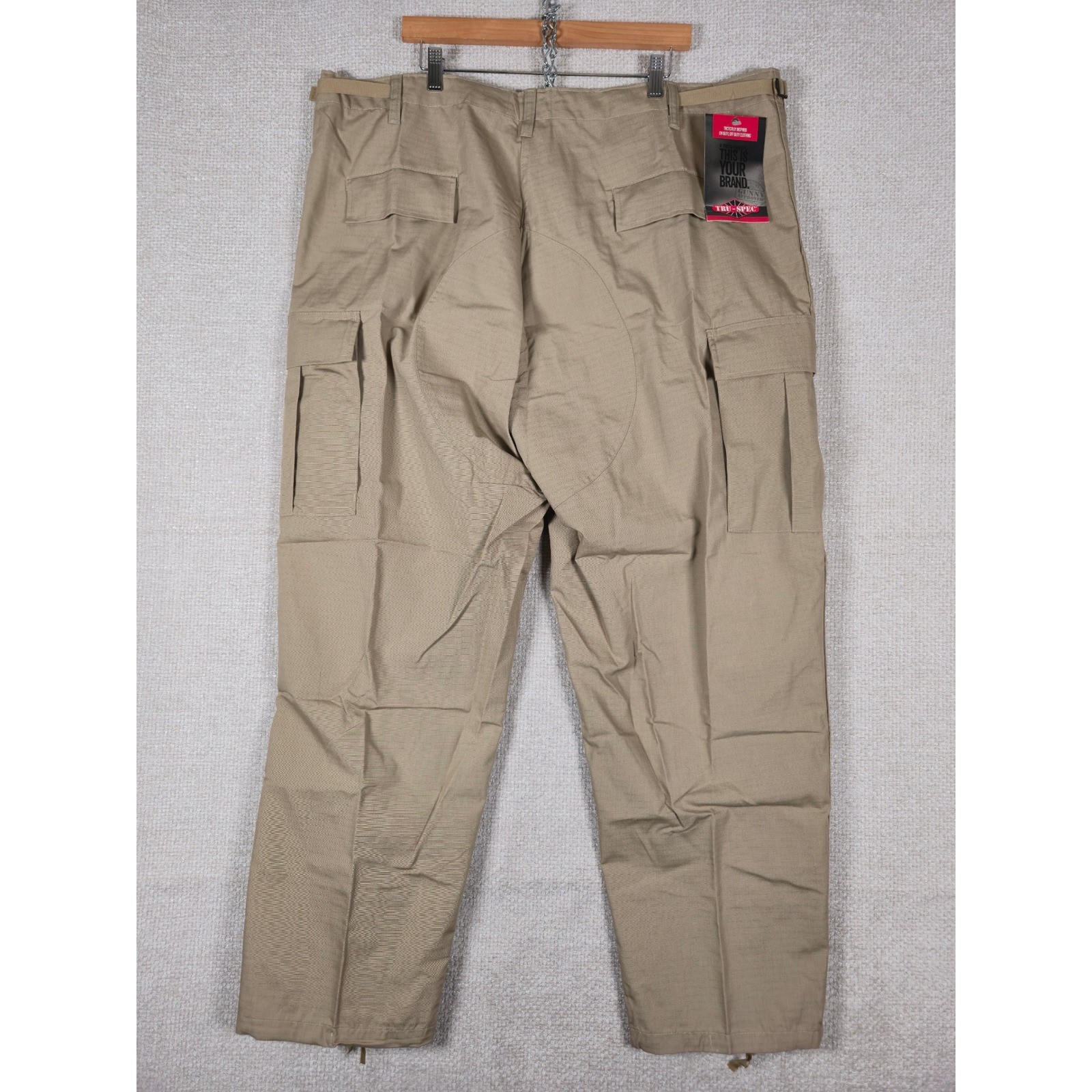 TRU-SPEC BDU Pants 2XL Regular Khaki Ripstop Tactical Cargo Military Mens NWT