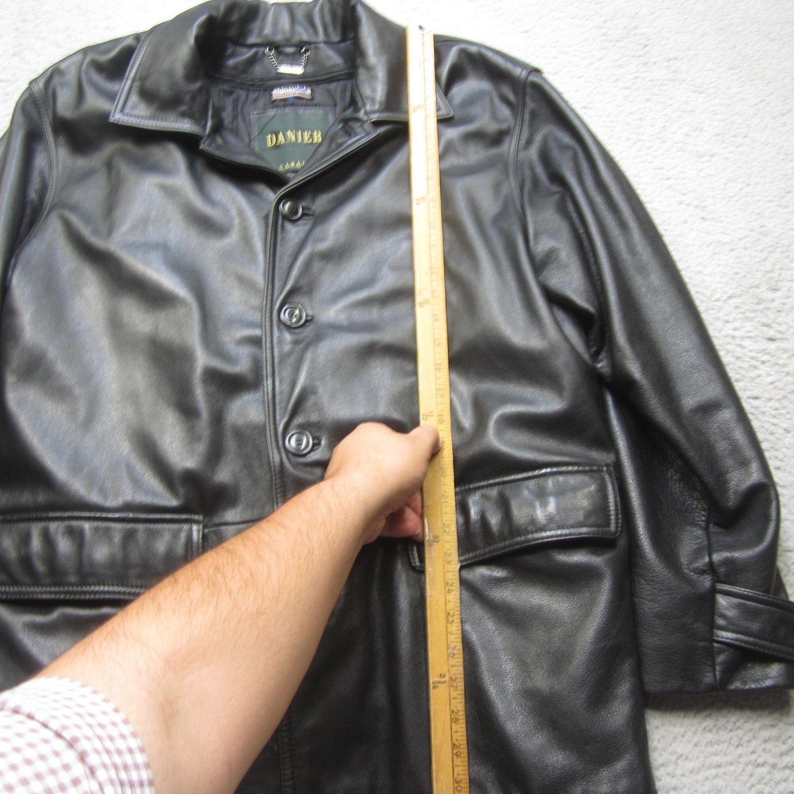 Danier Leather Jacket Mens Small Thinsulate Canada Lined Classic Coat Warm
