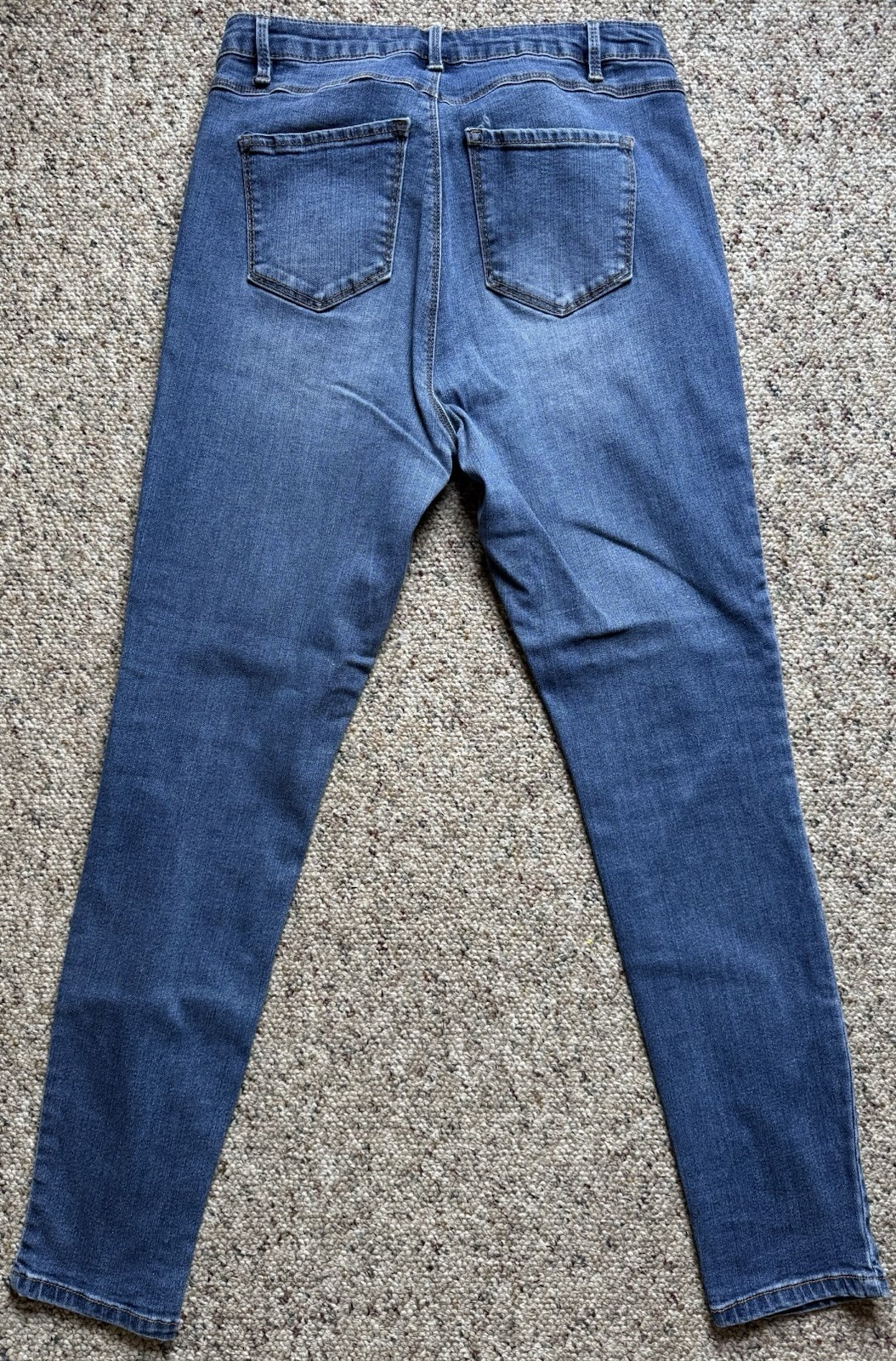 D. Jeans Womens Size 12 Blue Denim Medium Wash Mid Rise Skinny Ankle Stretch