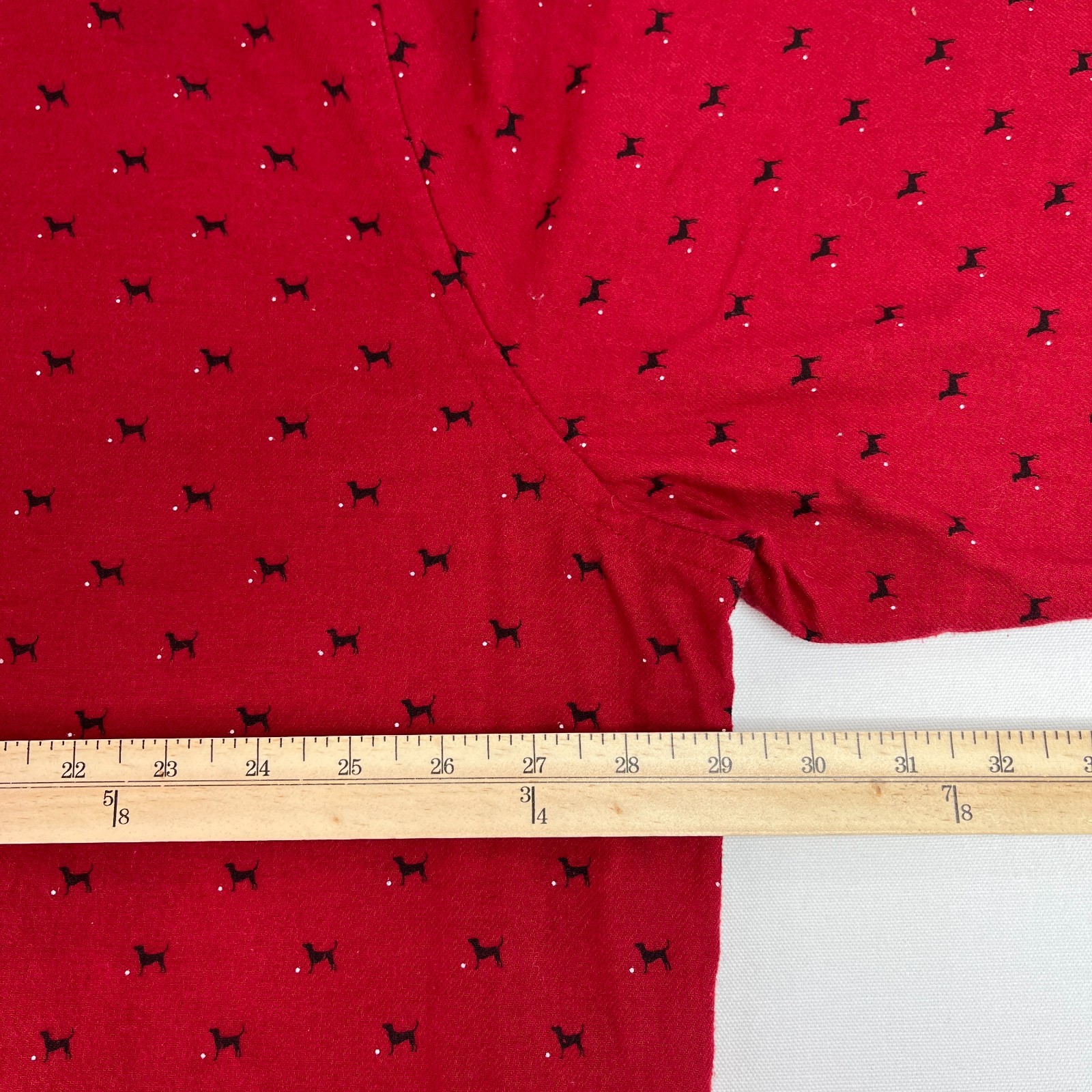 CHAPS Ralph Lauren Men’s Red All Over Dog Print Flannel Button Up Shirt 3XB