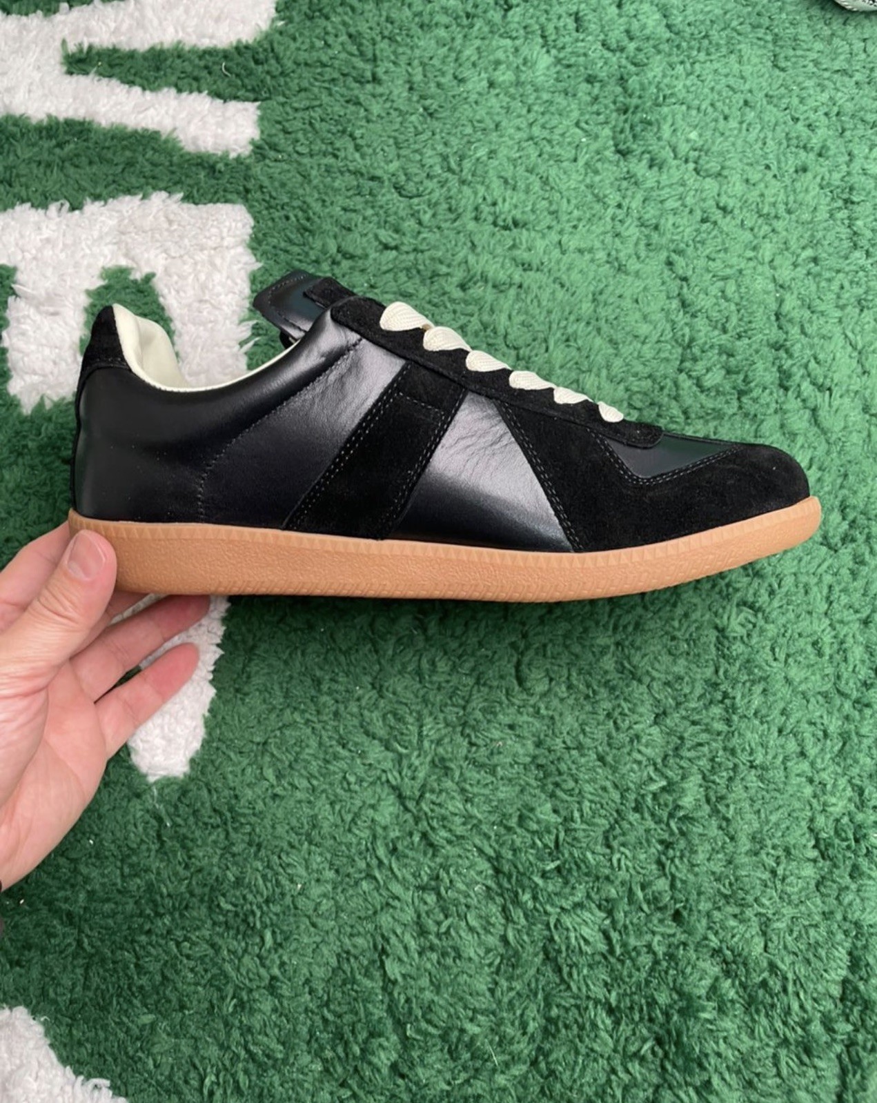 Mason Margiela Men’s Replica Sneakers Size 7-13 USA 39-46 EU Black Leather