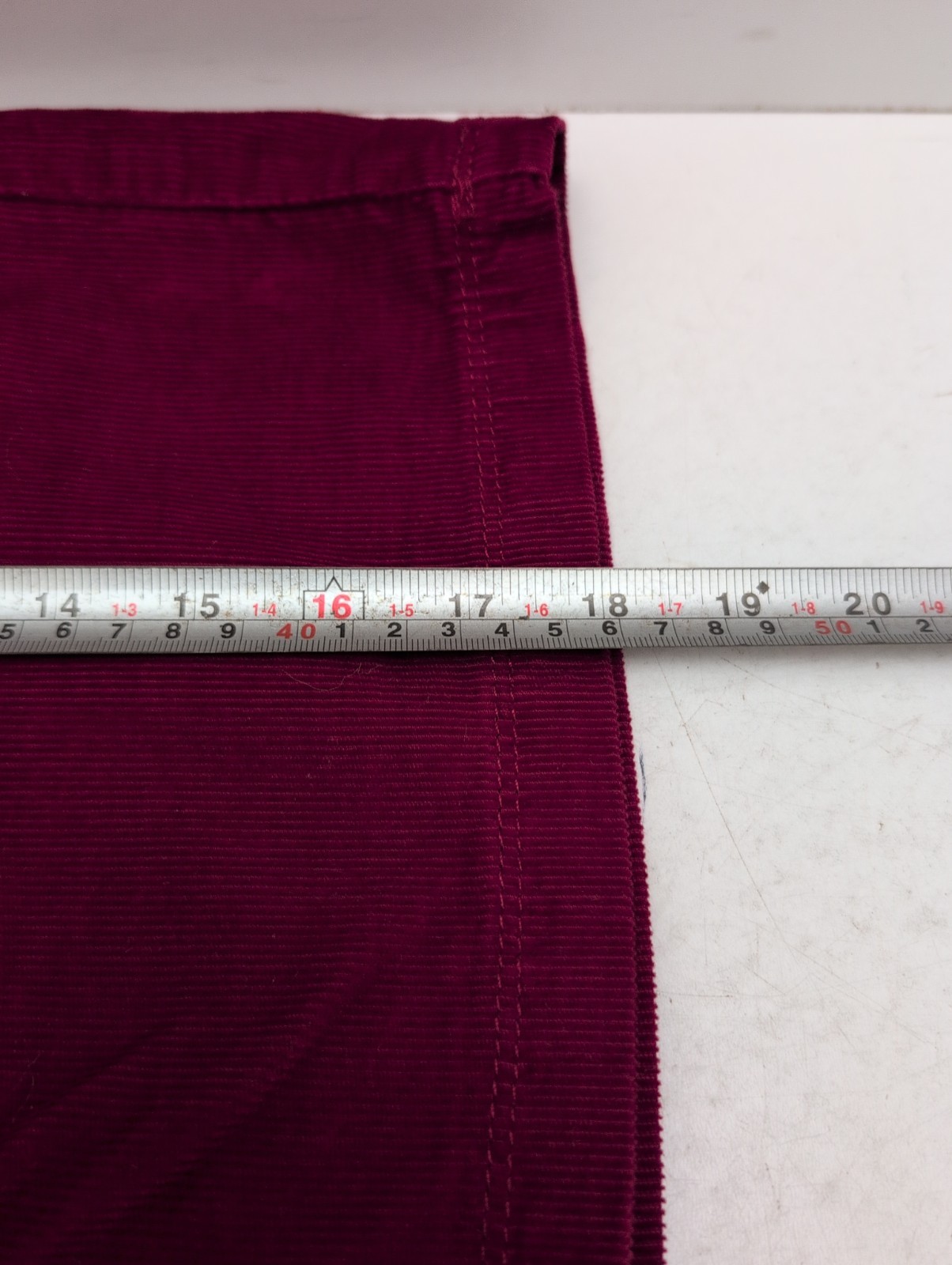 M&S Indigo Collection Corduroy Mini Skirt in Berry Colour Size UK 14 Length 18″.