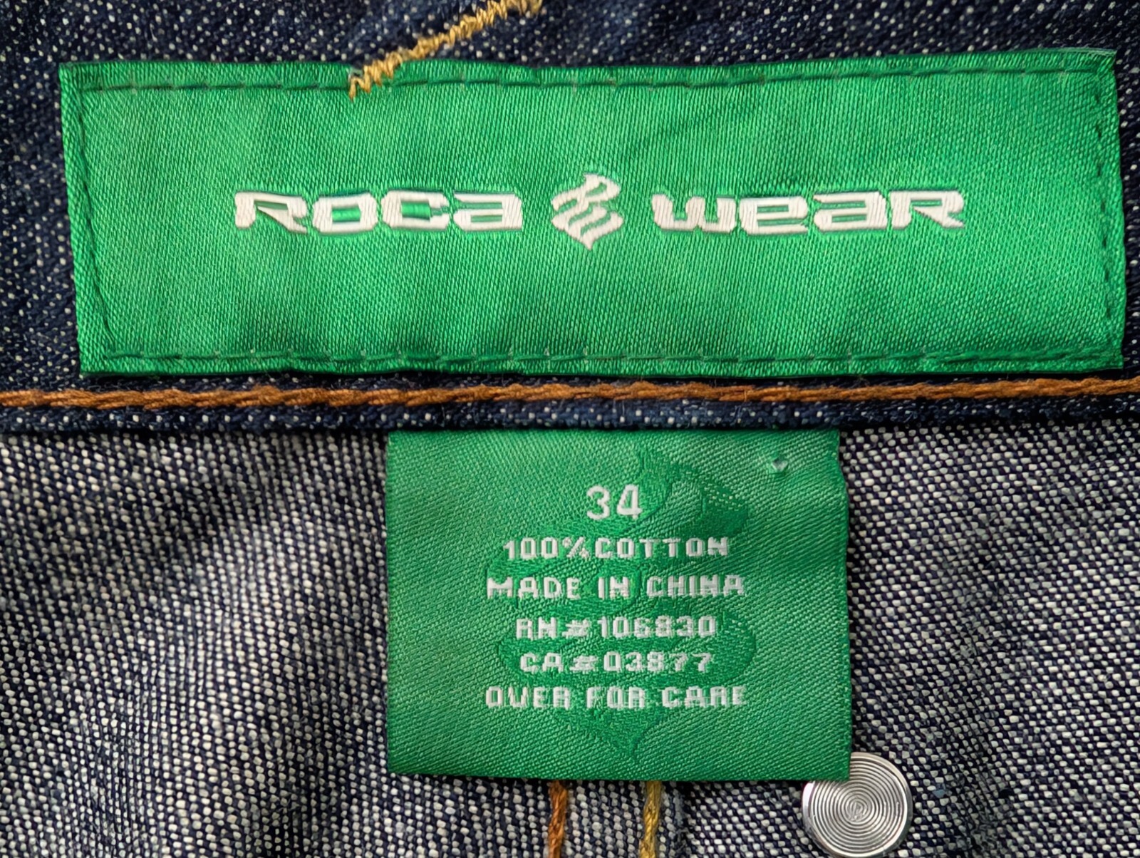Vintage 90’s Roca Wear Baggy Jeans Mens 34 Skater Grunge Hip Hop Y2K Rave Retro