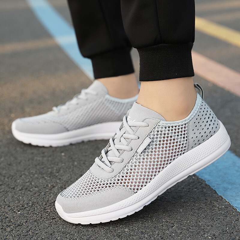 Summer Men’s Casual Sports Shoes Breathable Mesh Comfy Gym Fitness Jogging Shoes