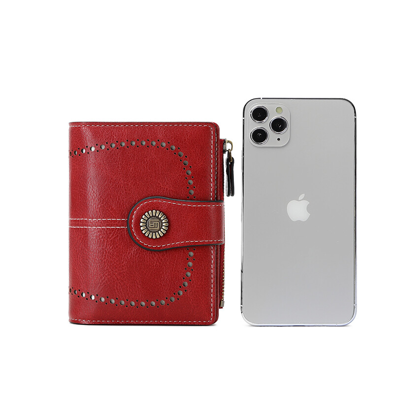 RFID Blocking Women Small Leather Wallet Credit Card Holder Mini Bifold Purse US