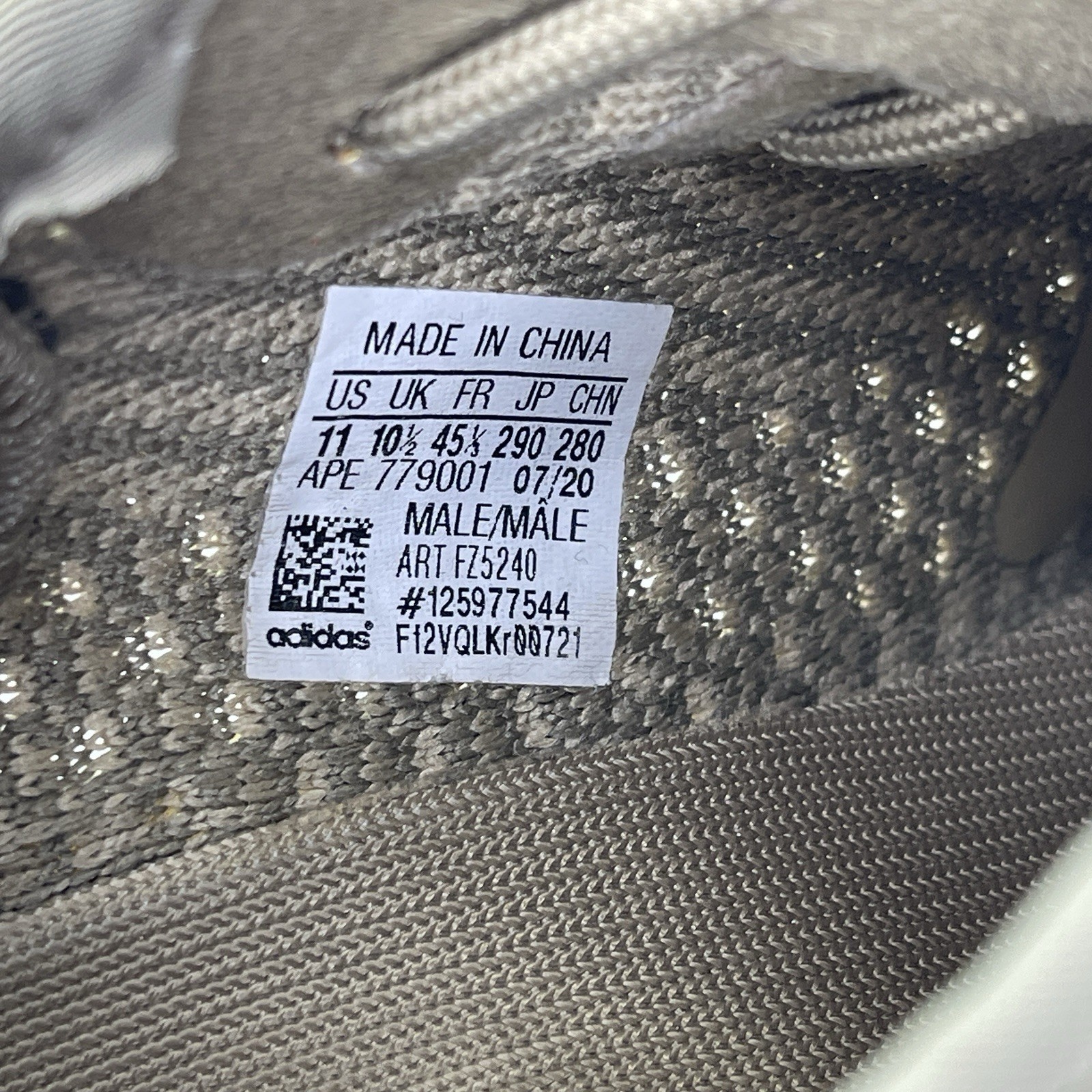 Adidas Yeezy Boost 350 V2 FZ5240 Beige Lace-Up Sneaker Mens Shoes Size11