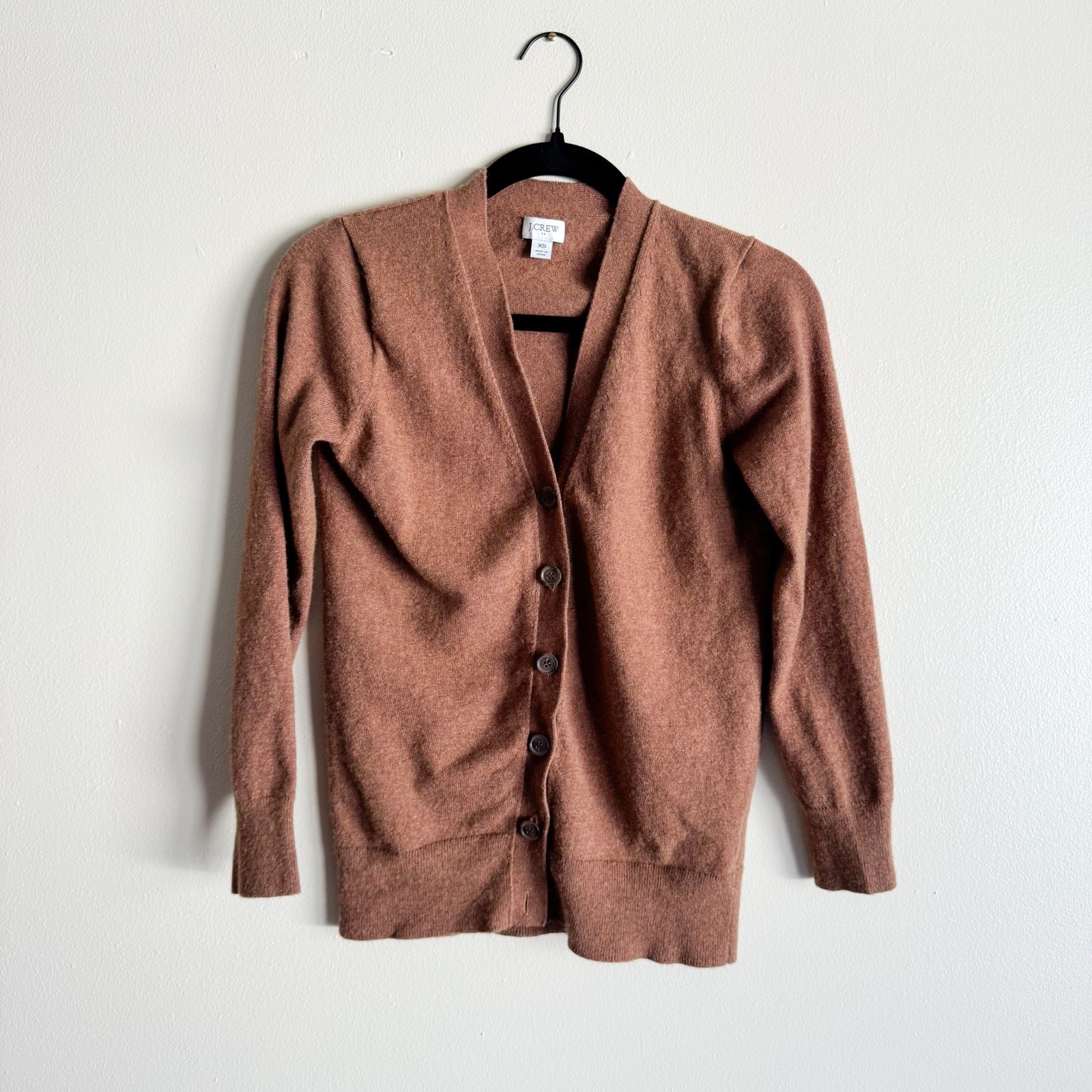 J. Crew Factory Brown V Neck Button Front Cardigan Sweater – XS