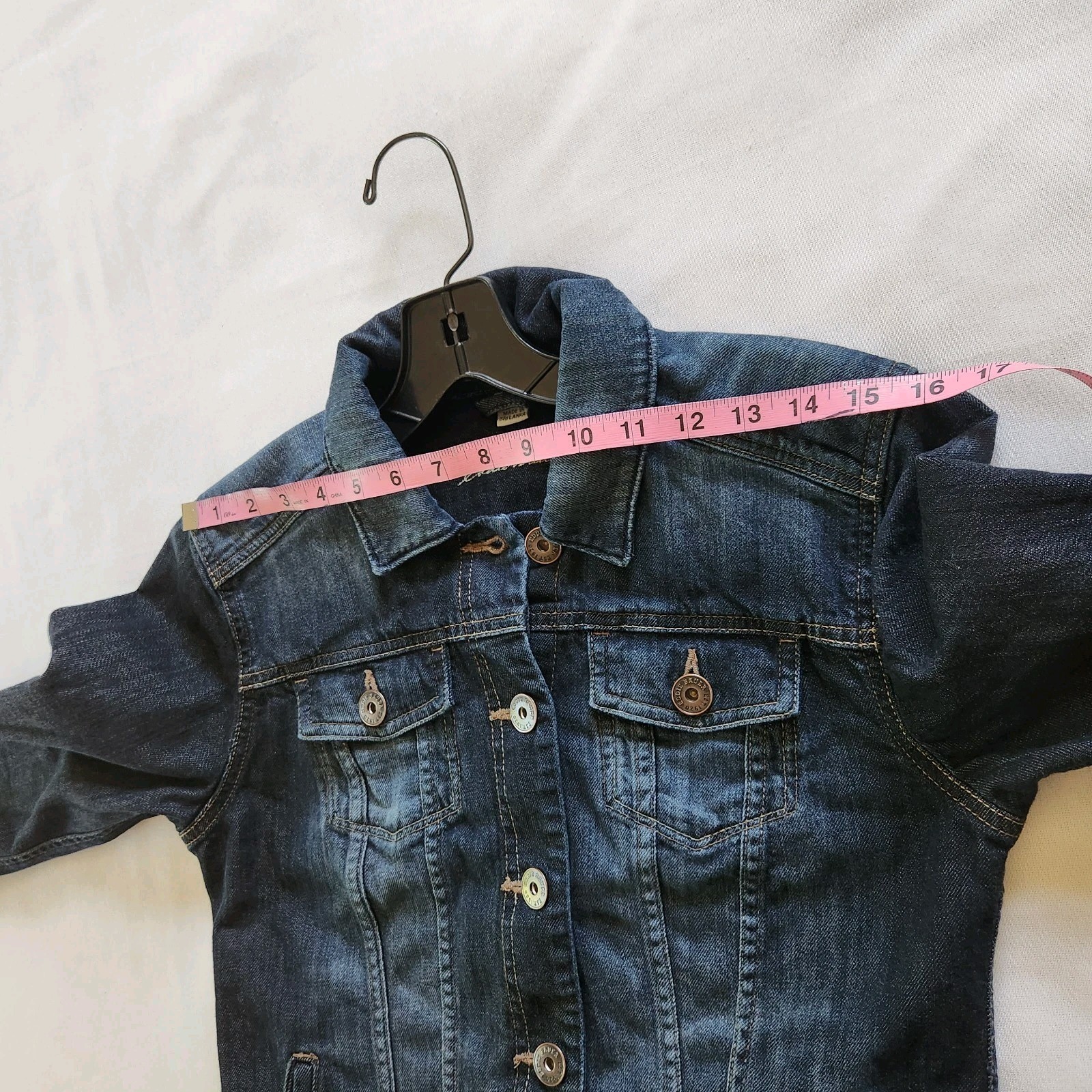 Eddie Bauer Women’s Denim Jean Jacket Size S Blue Stretch Trucker Button Front