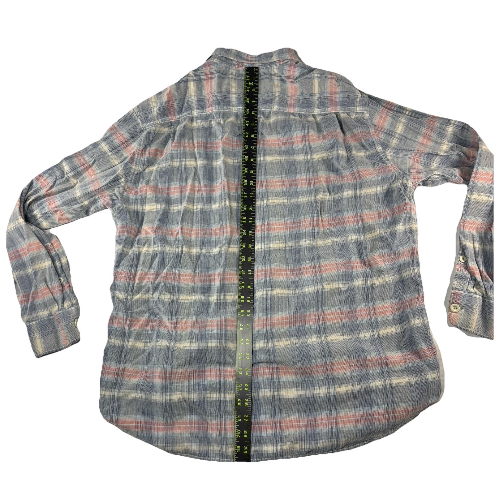 Tommy Bahama Coastline Cordwalk Plaid Corduroy Button Up Shirt Cotton Mens XL